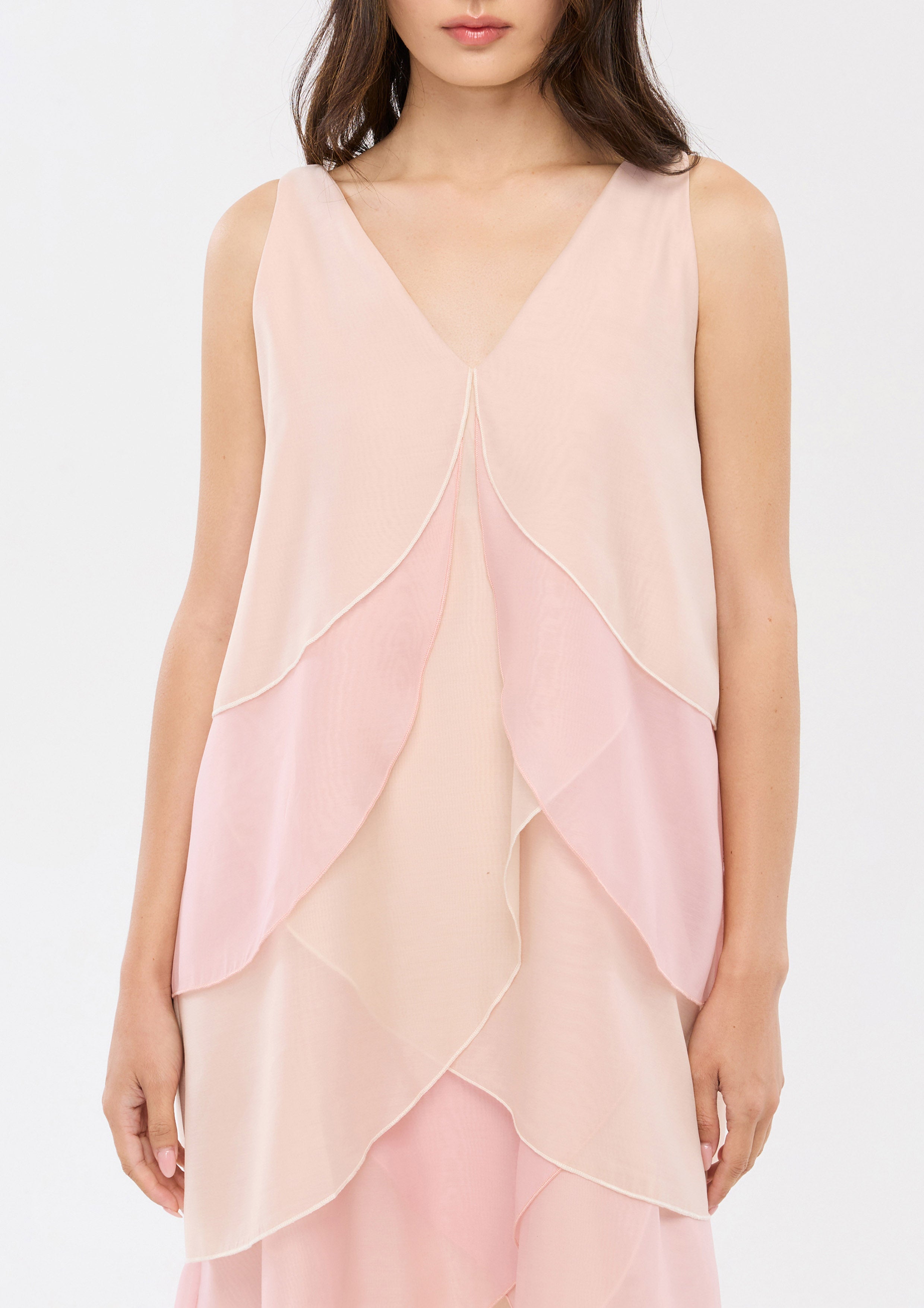 Ruffle Sleeveless Midi Dress Oasis