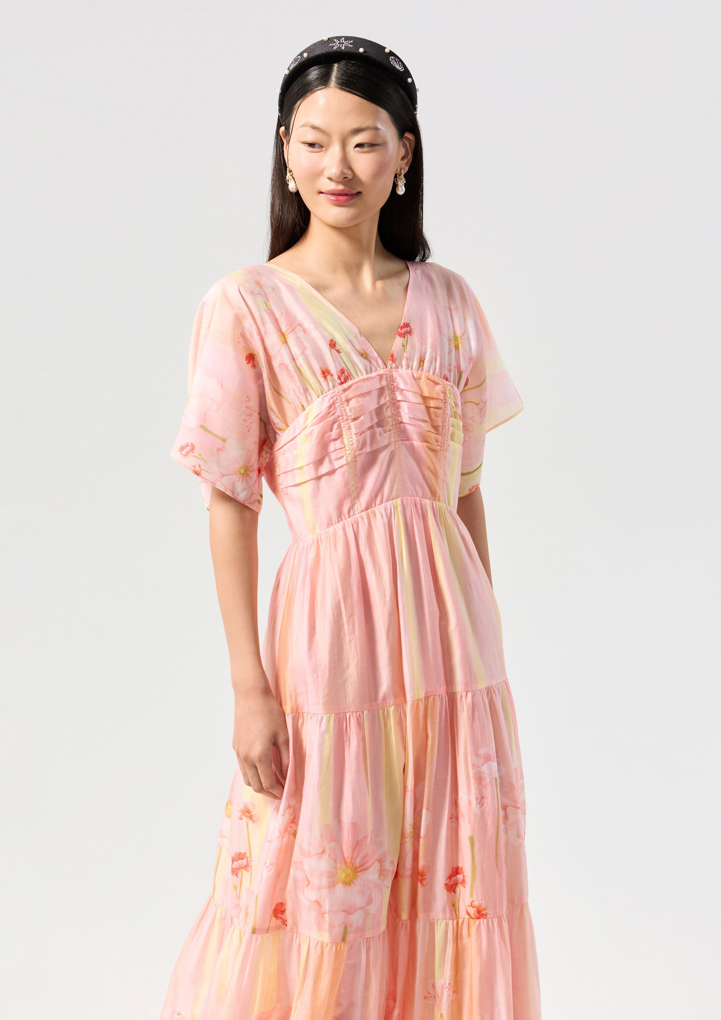 Floral Print Tiered Skirt Maxi Dress Oasis