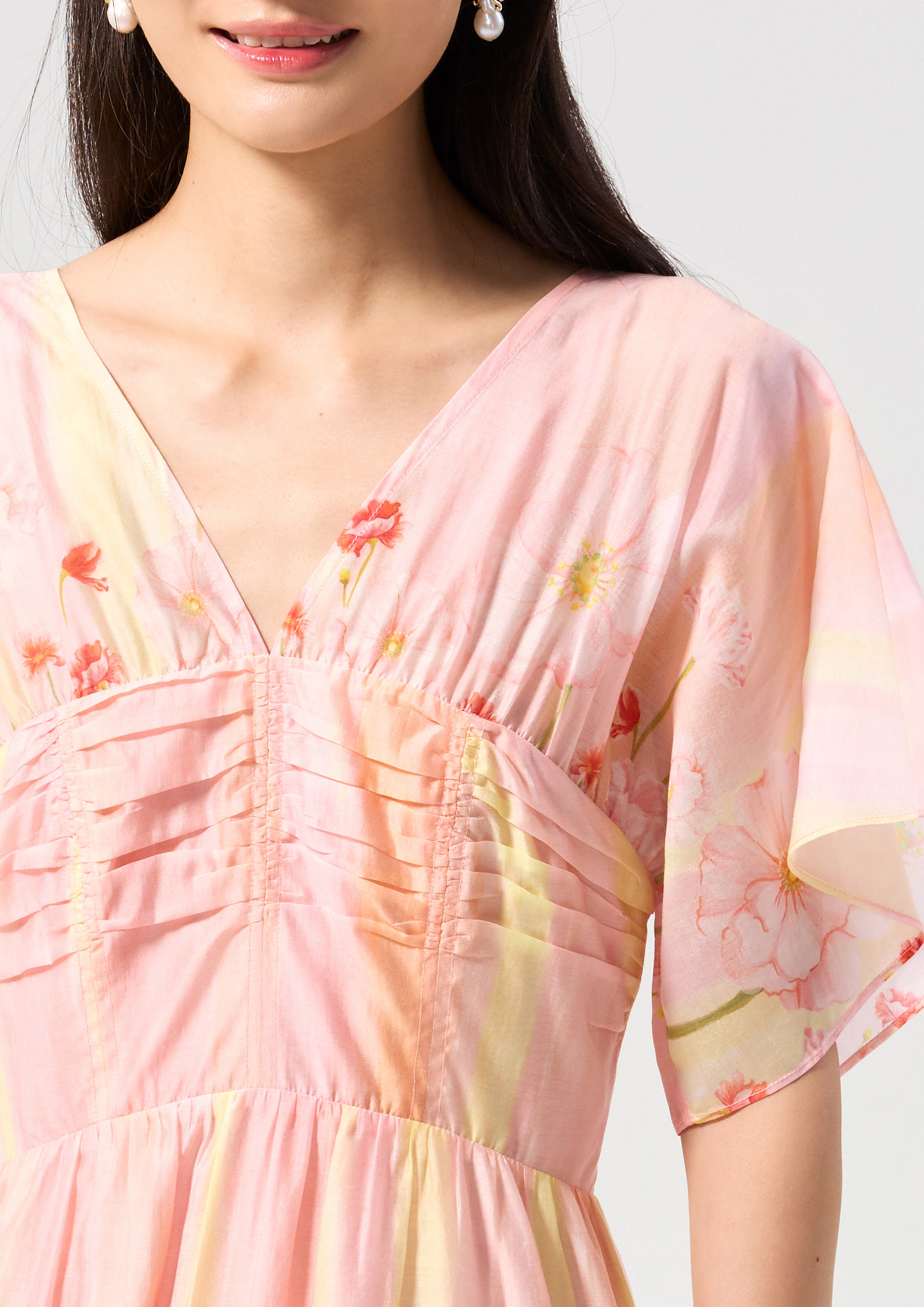 Floral Print Tiered Skirt Maxi Dress Oasis