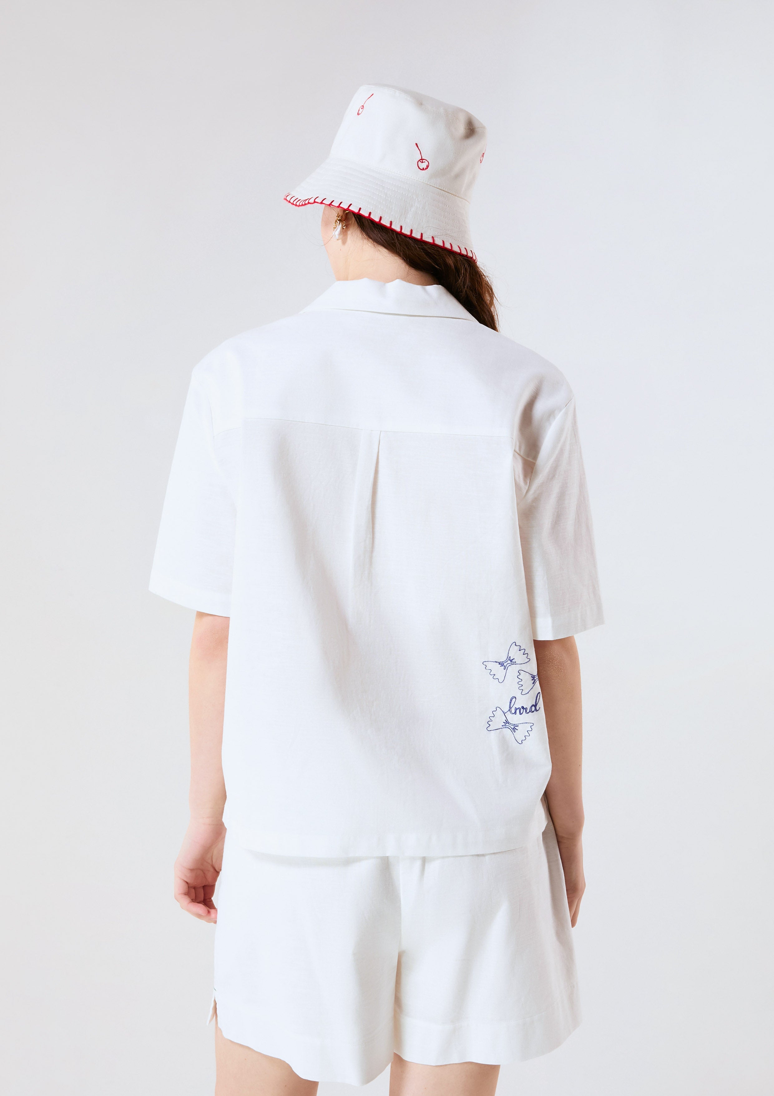 Short Sleeve Embroidered Shirt Chasing the Sun