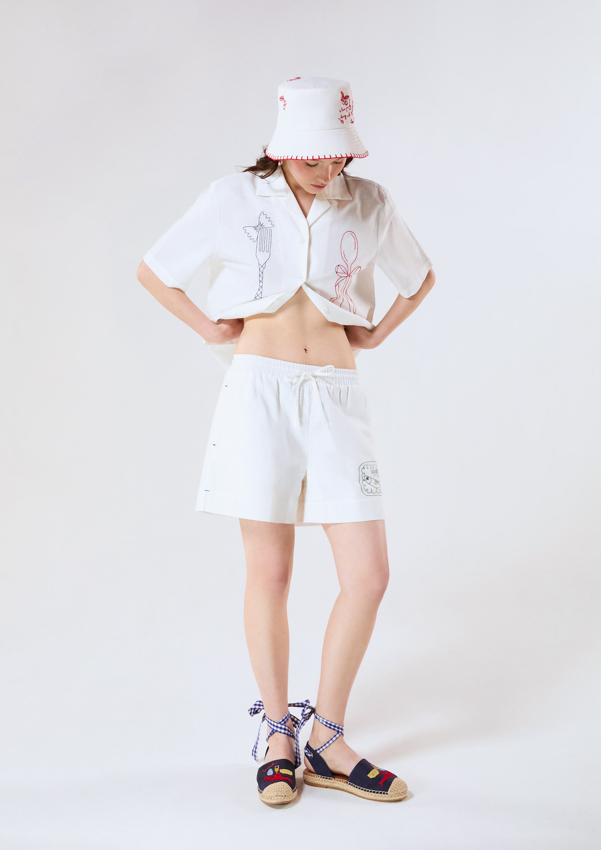 Embroidered Shorts Chasing the Sun