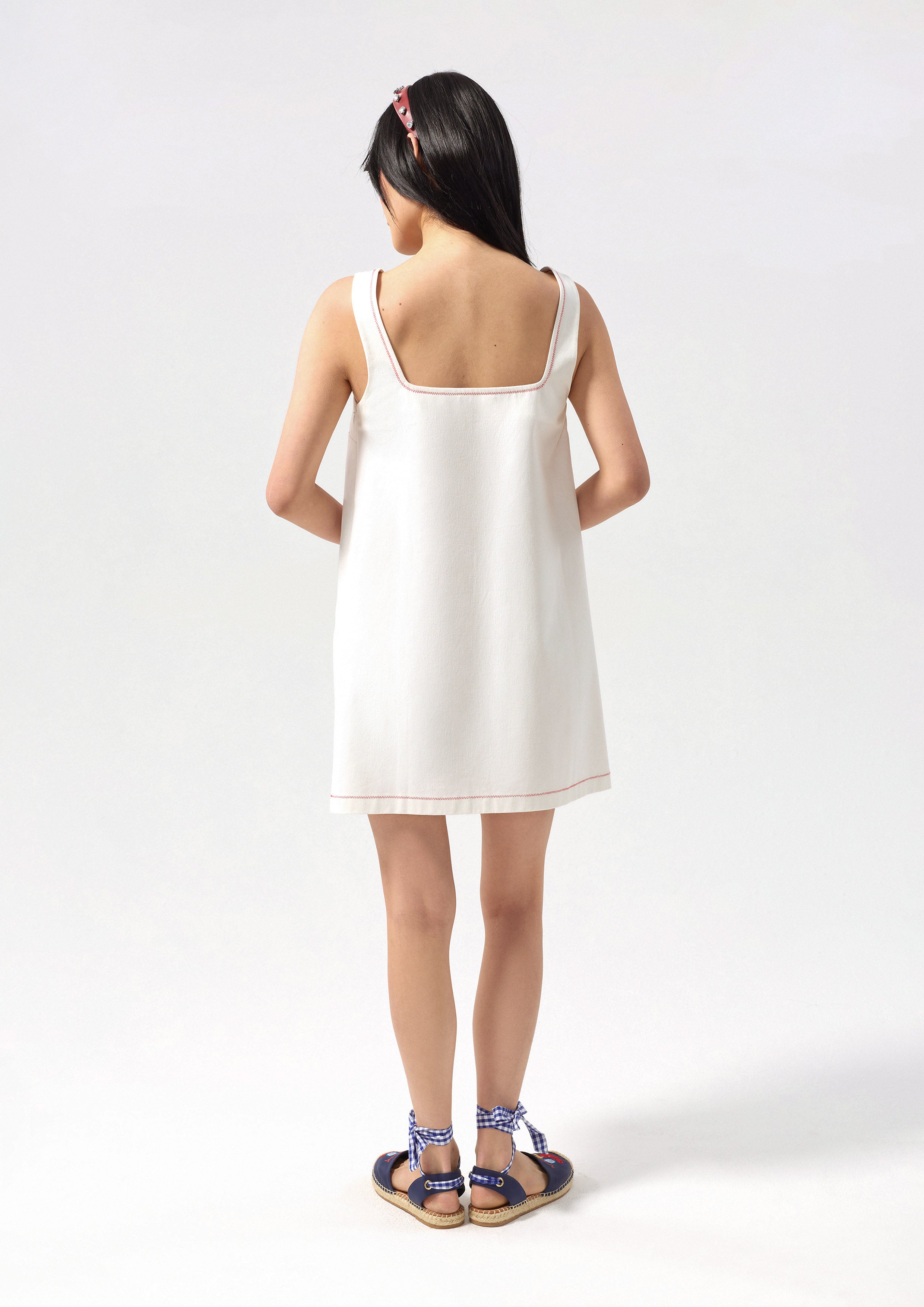 Sailing Print A-Line Mini Dress Califonia Yacht Club