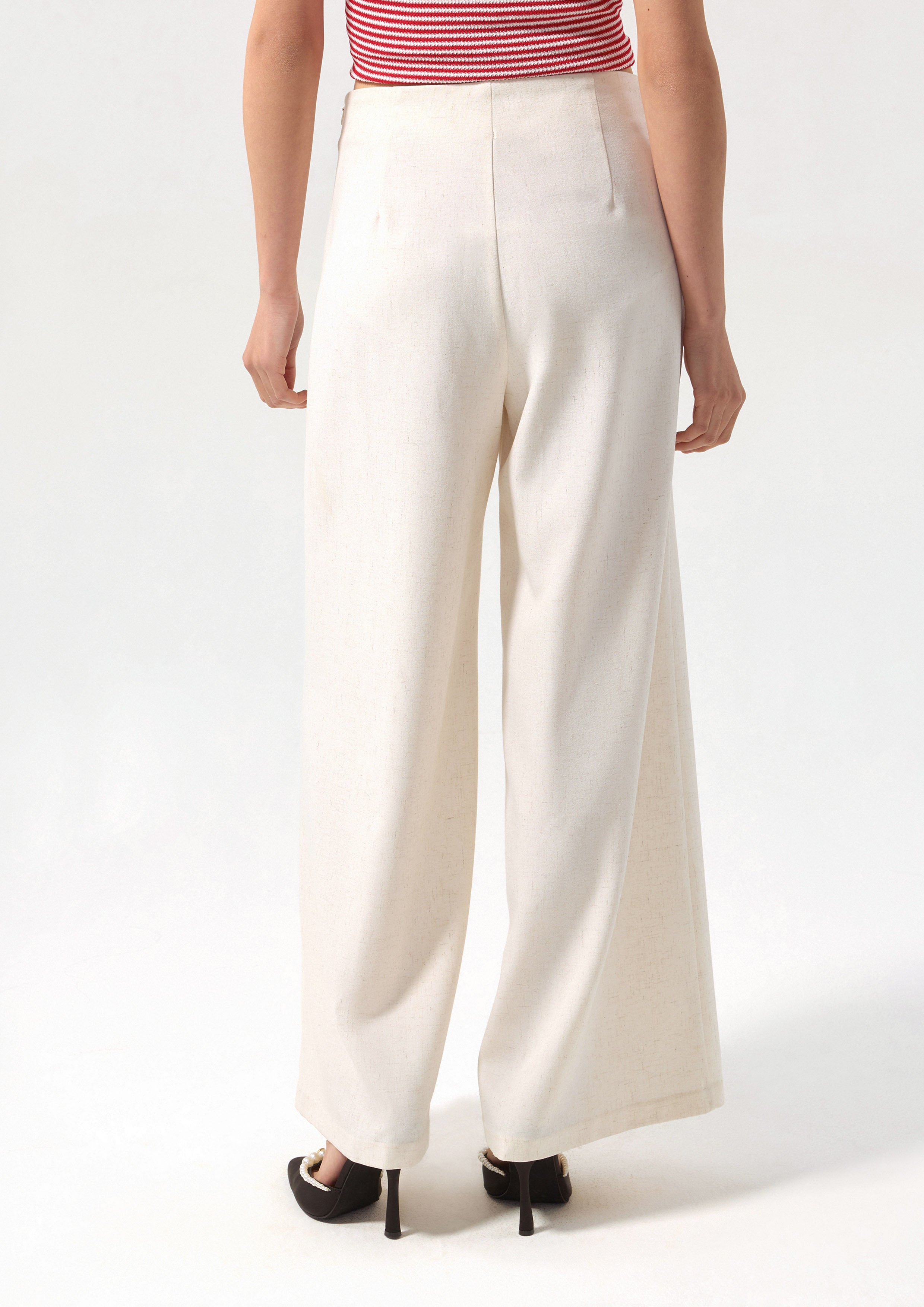 Front Button High Waist Trousers Califonia Yacht Club