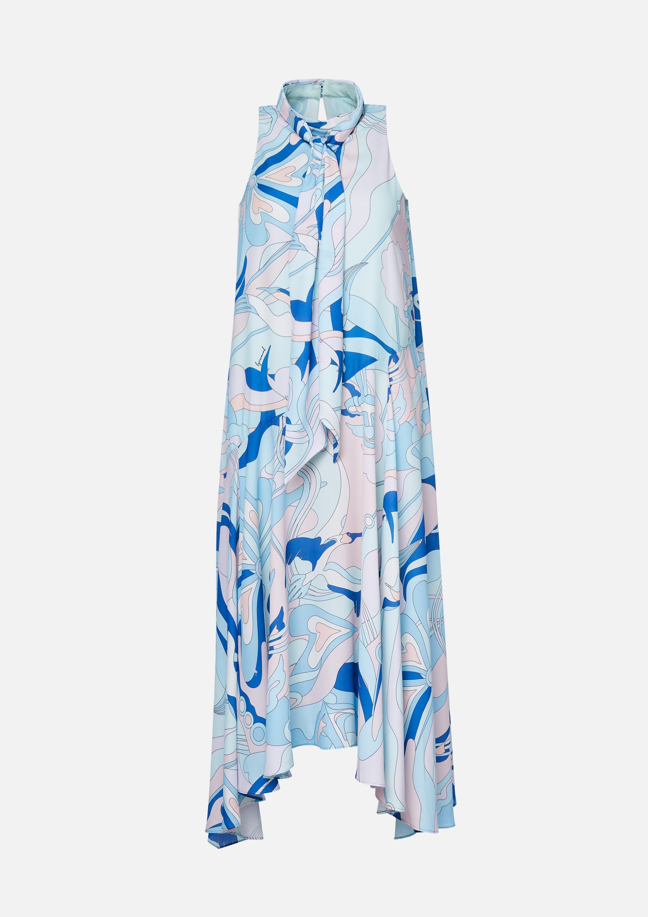 Print Mock Neck Maxi Dress California Yacht Club