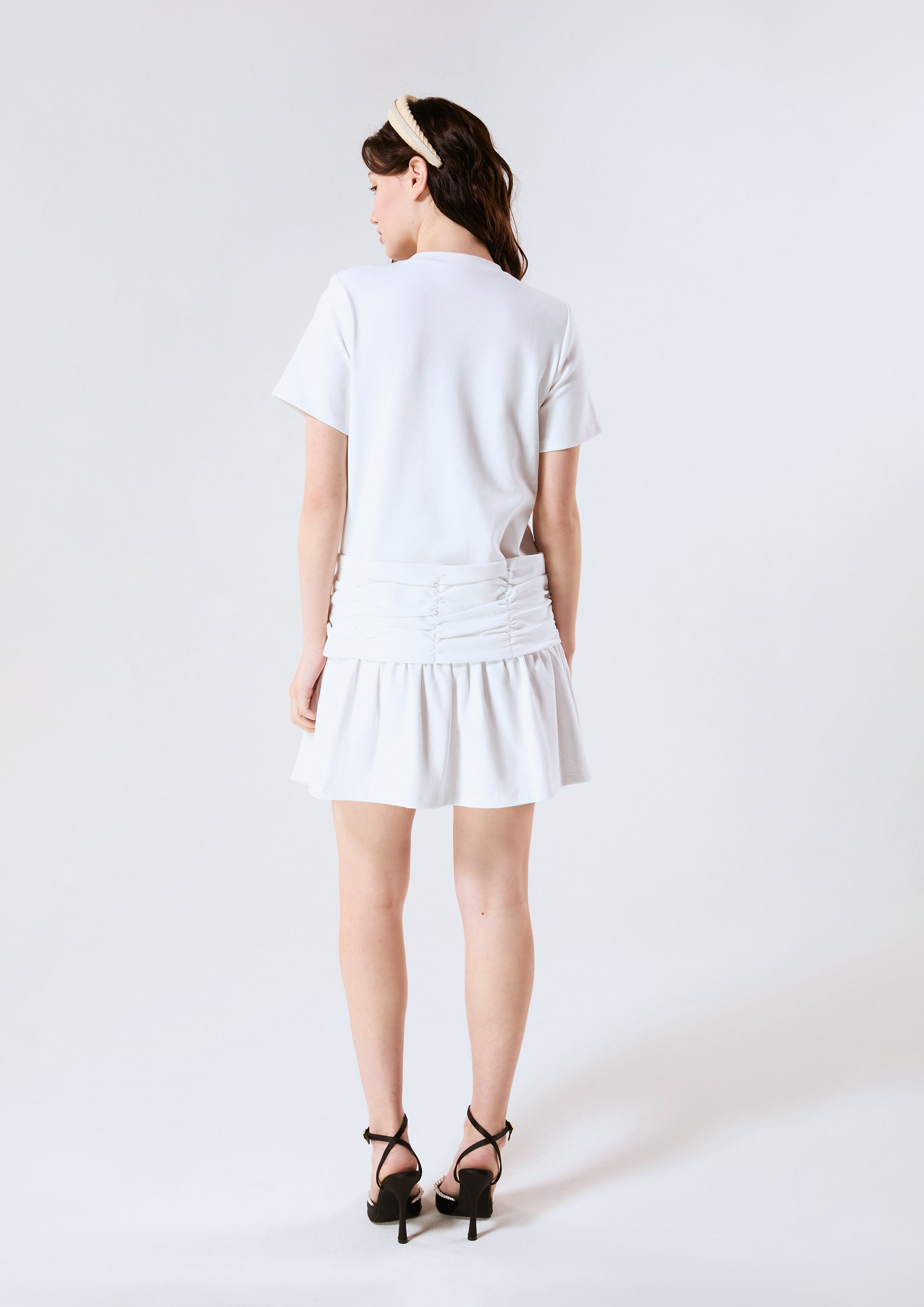 Waist Tie Mini Dress With Pins Chasing the Sea