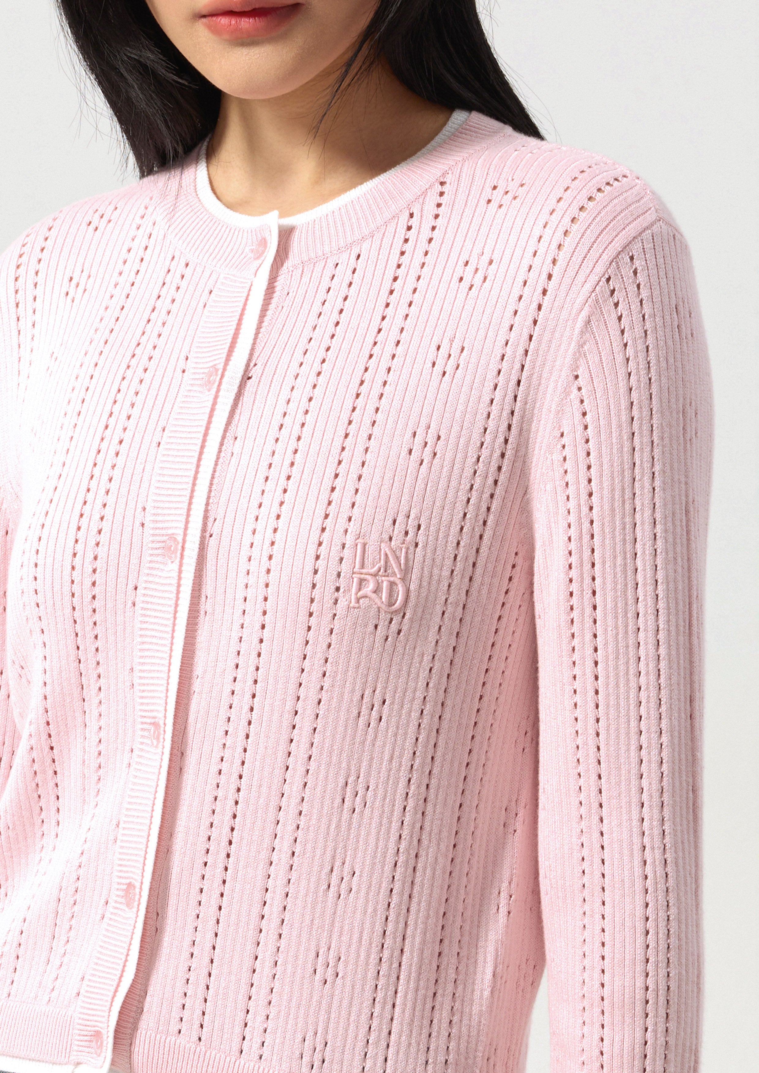 Logo Knitted Layered Collar Cardigan Essential Knit