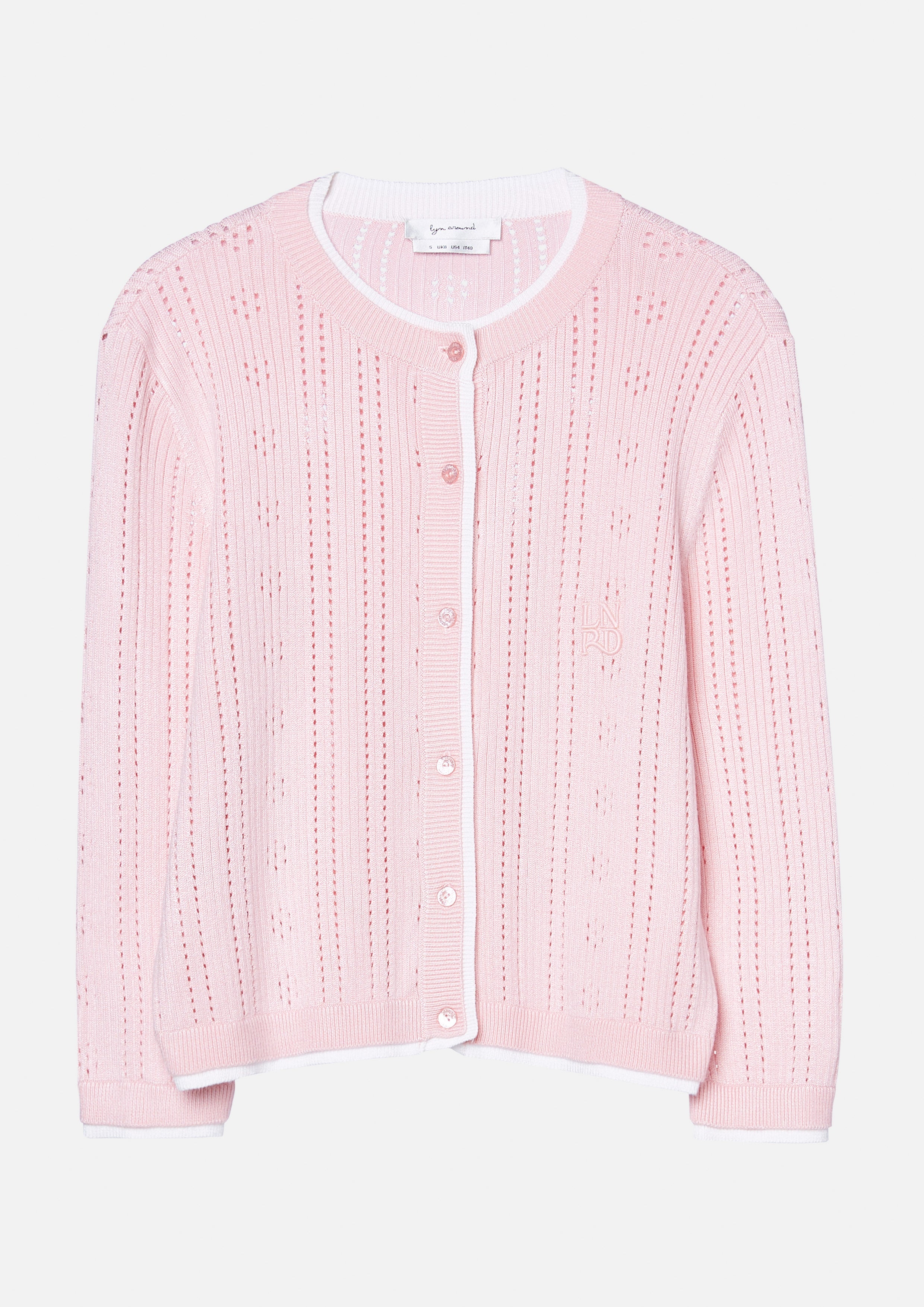 Logo Knitted Layered Collar Cardigan Essential Knit