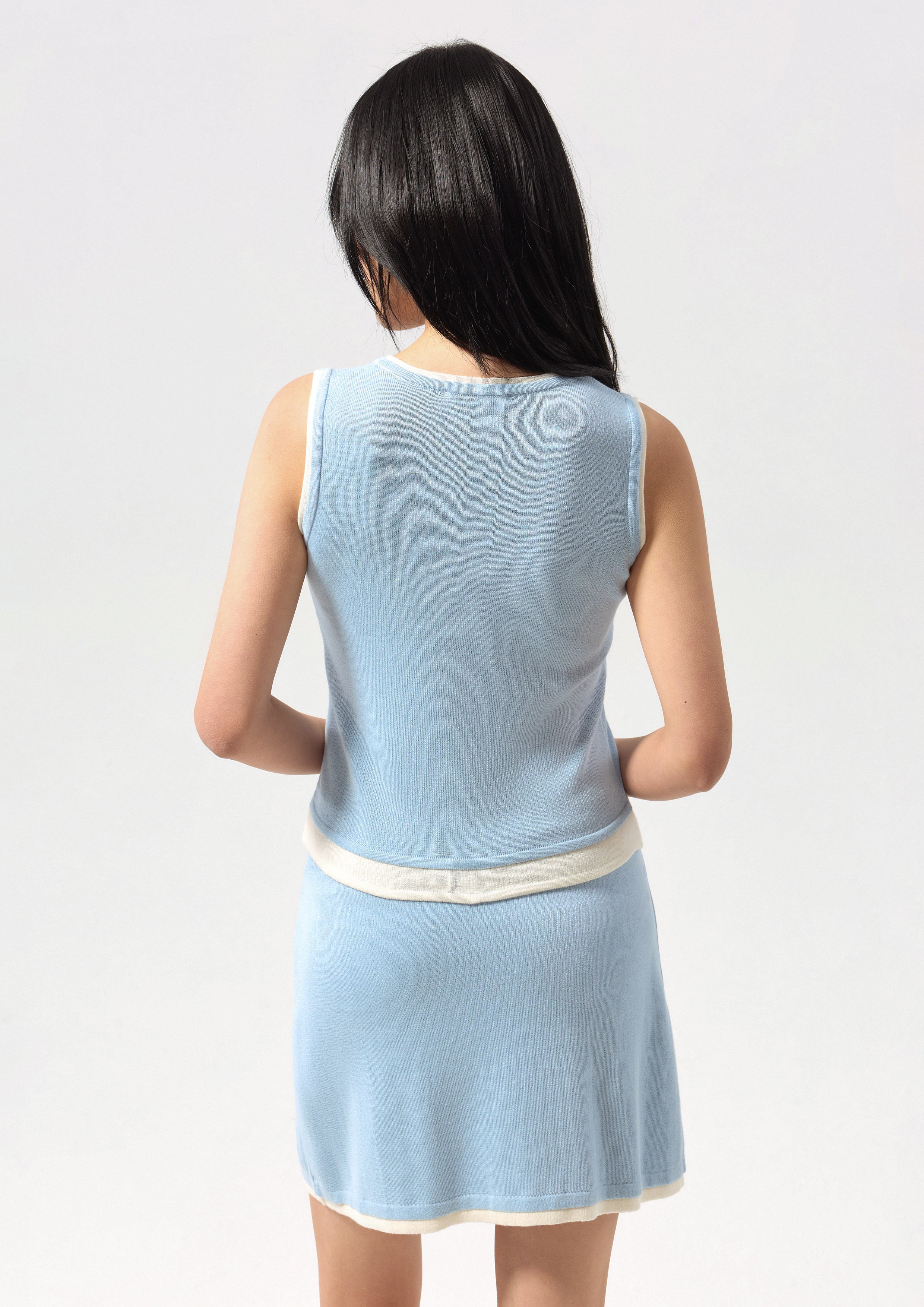 Knitted Layered Sleeveless Top California Calling