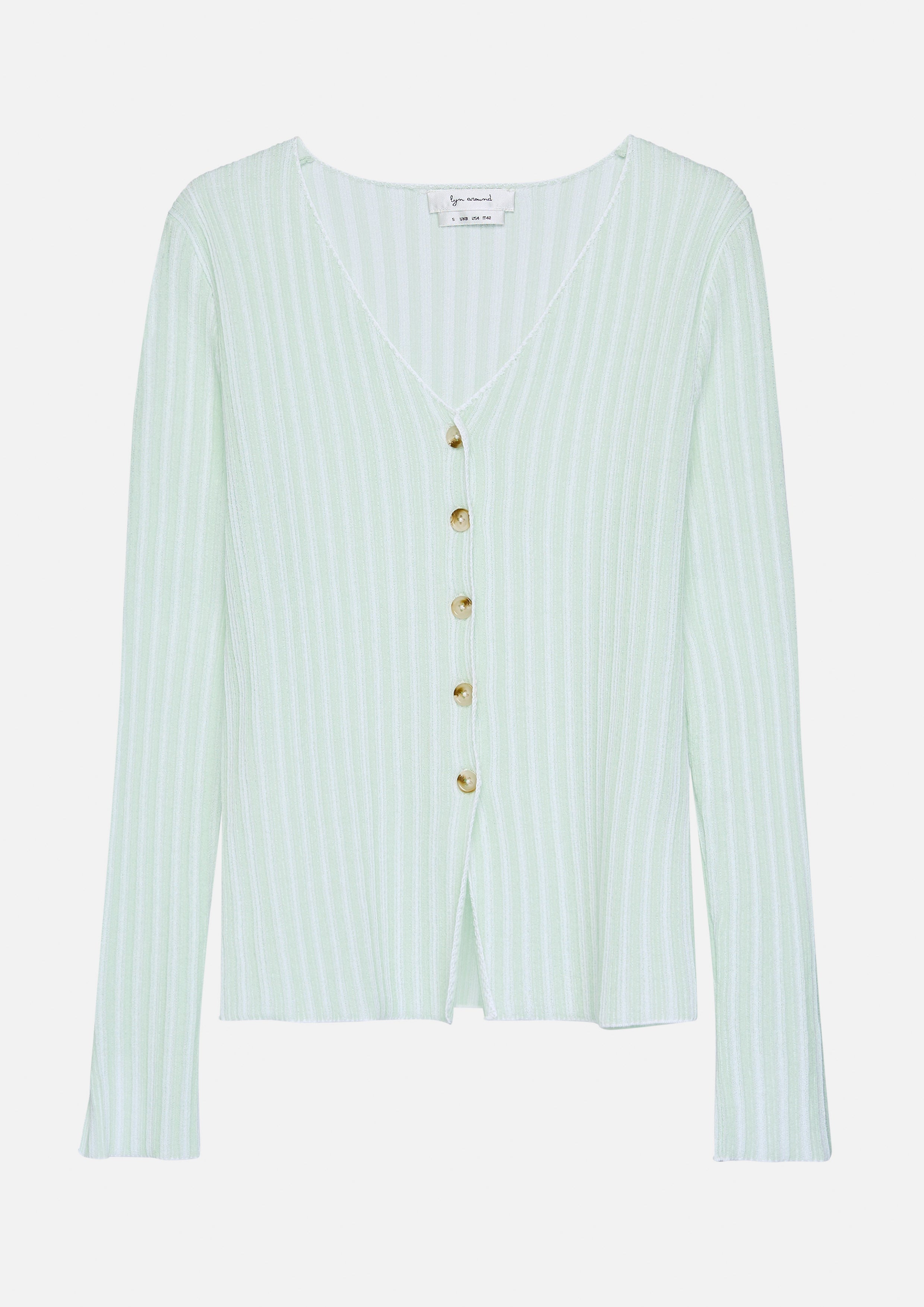 เสื้อคาร์ดิแกนแขนยาวทรงสลิม คอลเลกชัน Chasing the Sea