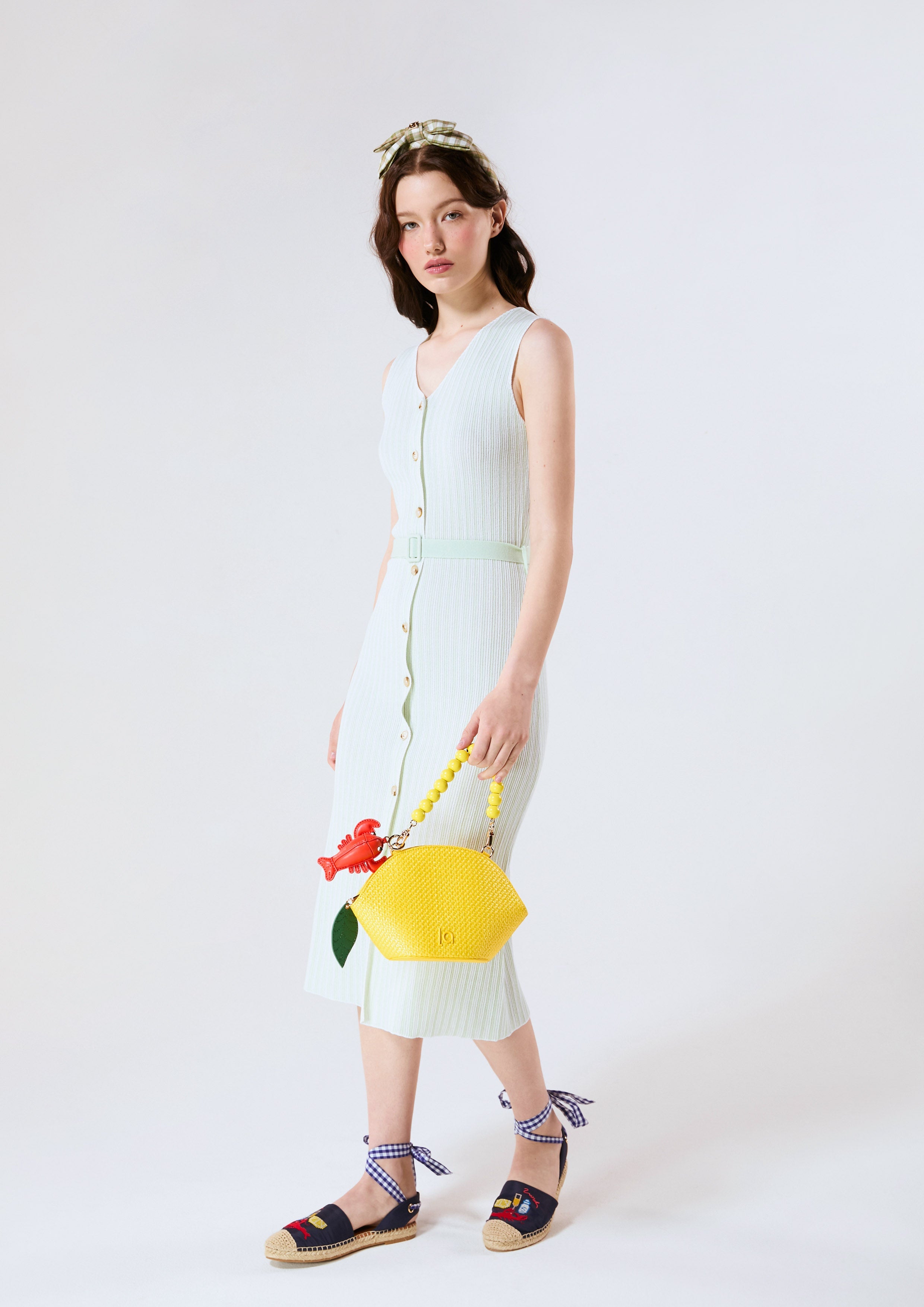 Slim Sleeveless Button Midi Dress Chasing the Sea