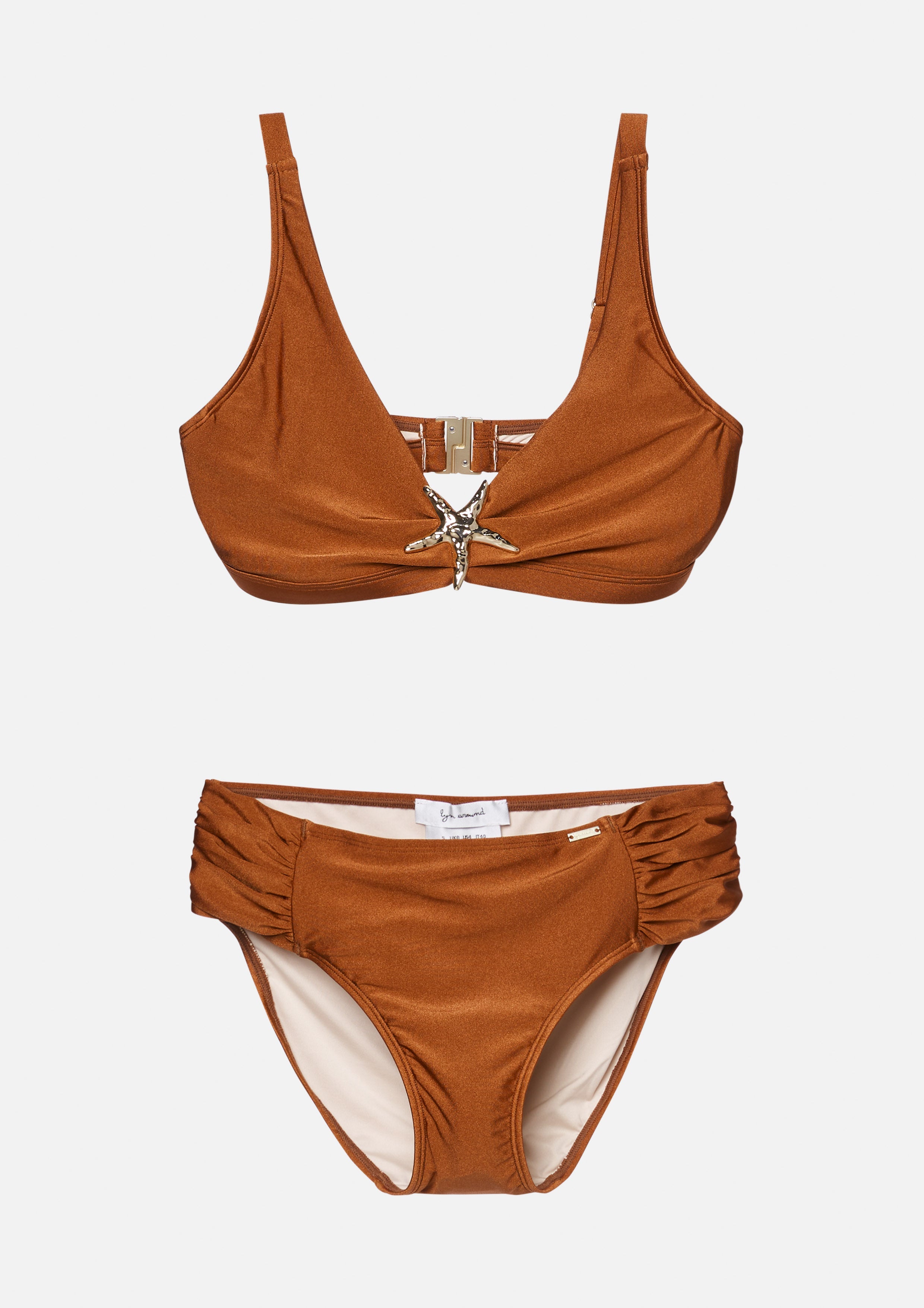 Star Motif Embellished Two-Piece Swimwear Chasing the Sea