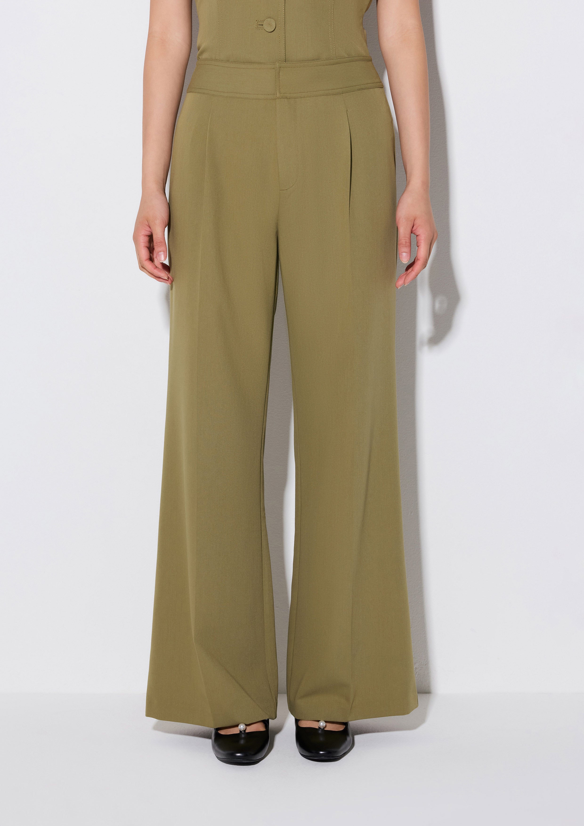 High Waist Wide Leg Trousers Salt and Sol