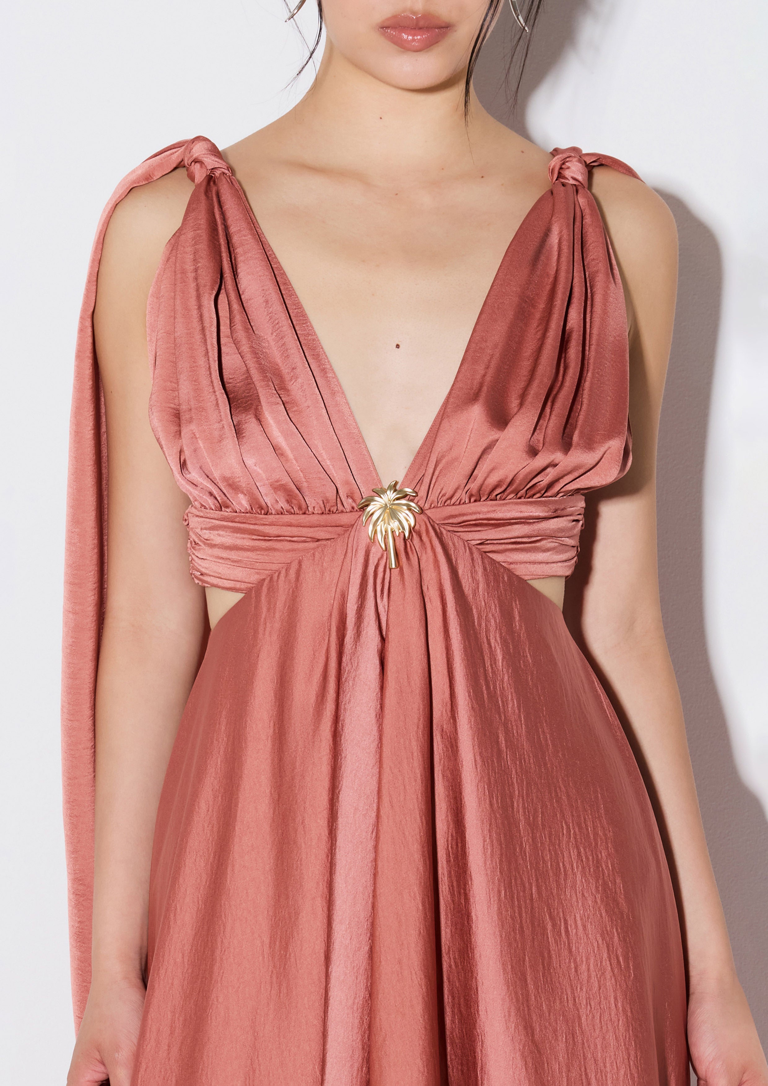 Satin Handkerchief Skirt Maxi Dress Salt & Sol