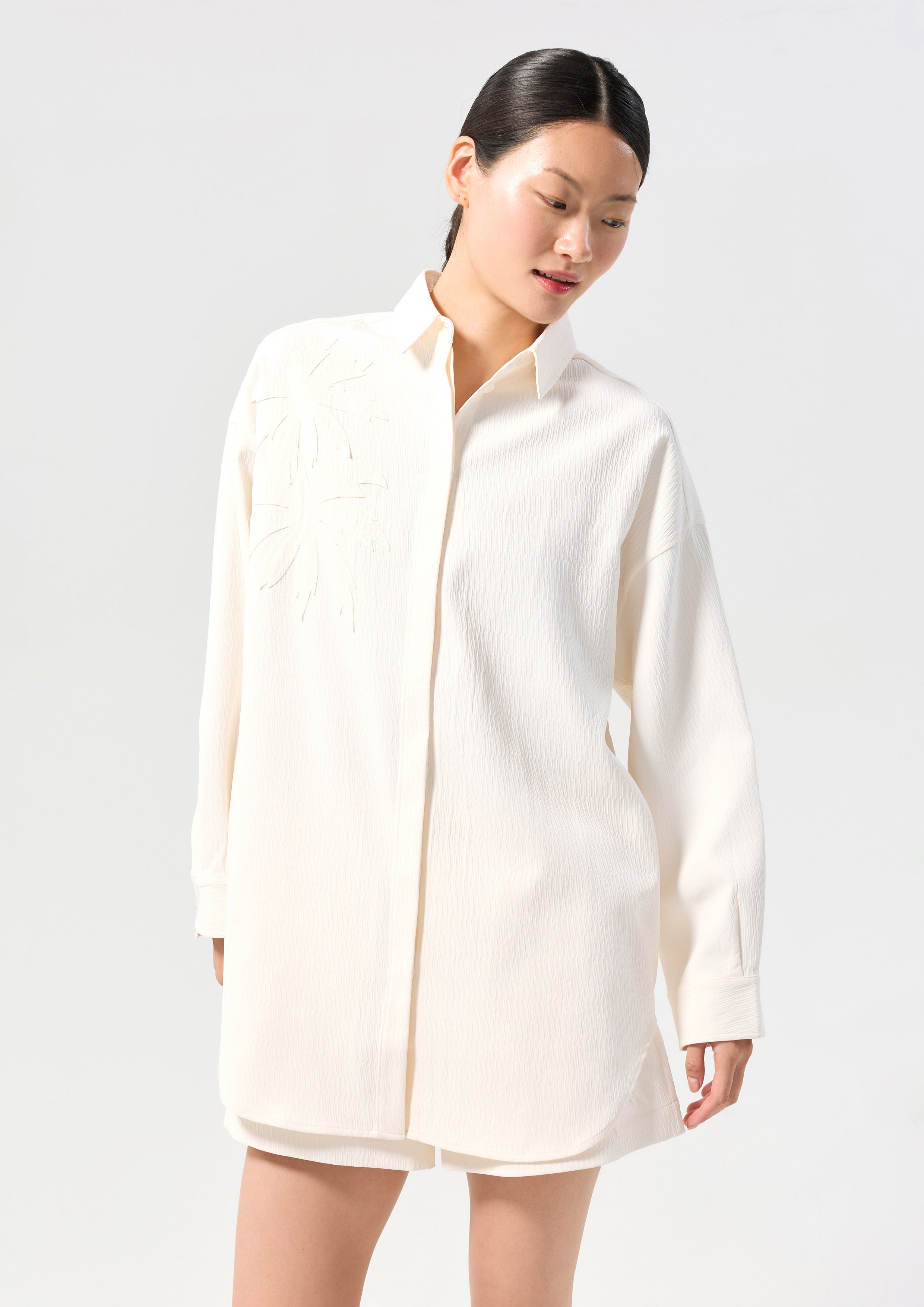 long sleeve dress oasis Create Your Signature Look with Appliqué Long Sleeve Shirt Dress Oasis