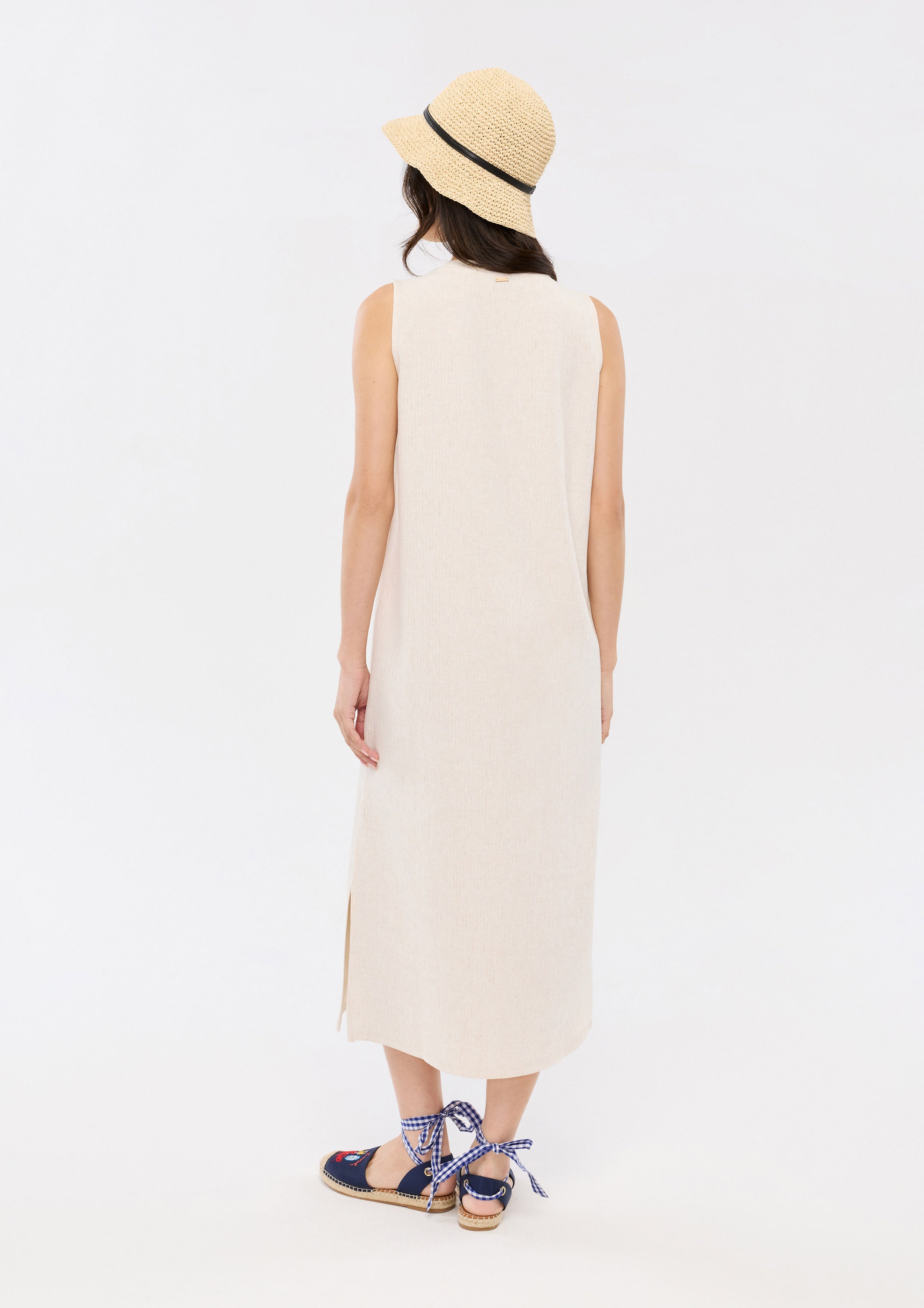 Print Sleeveless Midi Dress Oasis