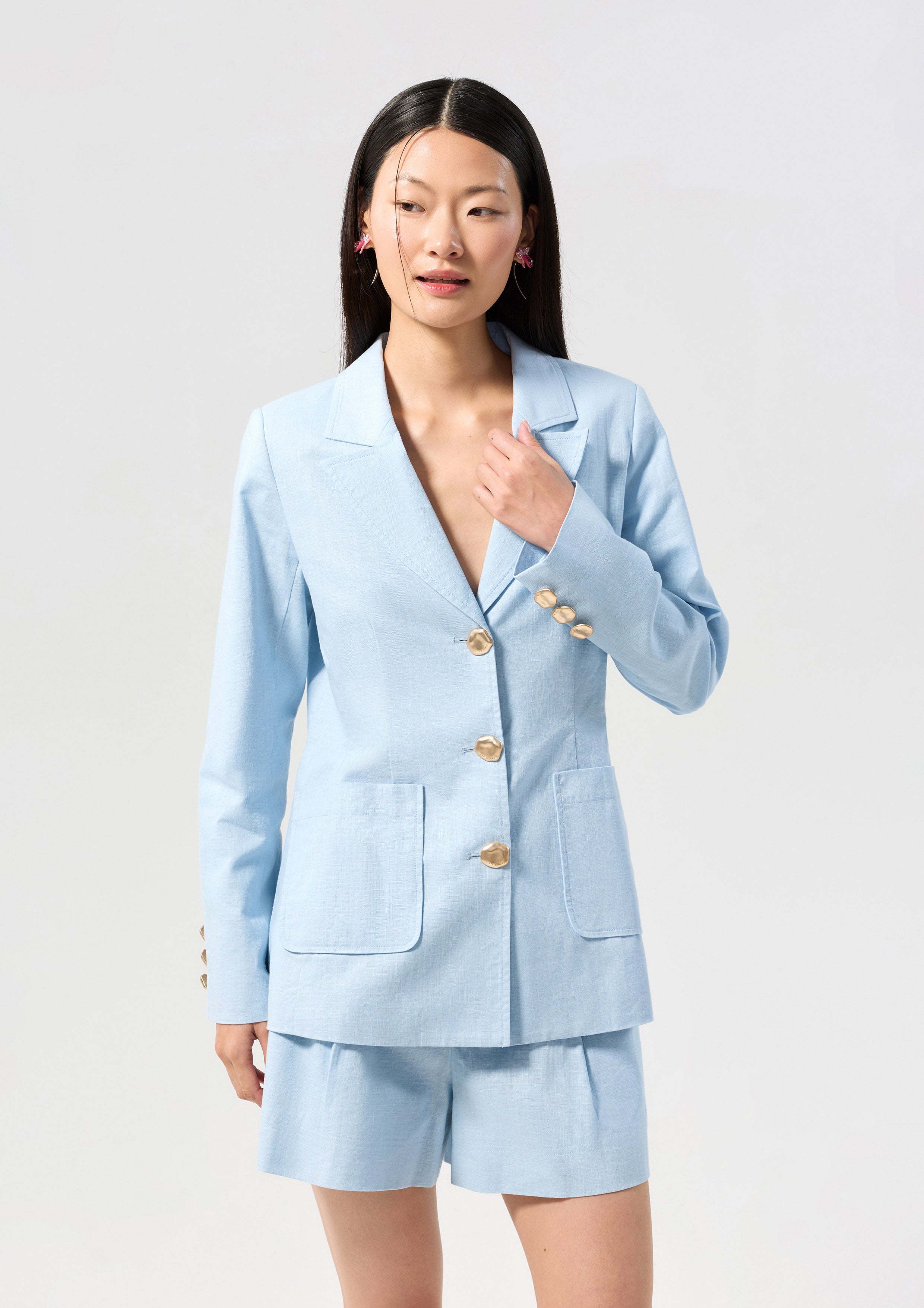 Metal Button Jacket Palm Spring