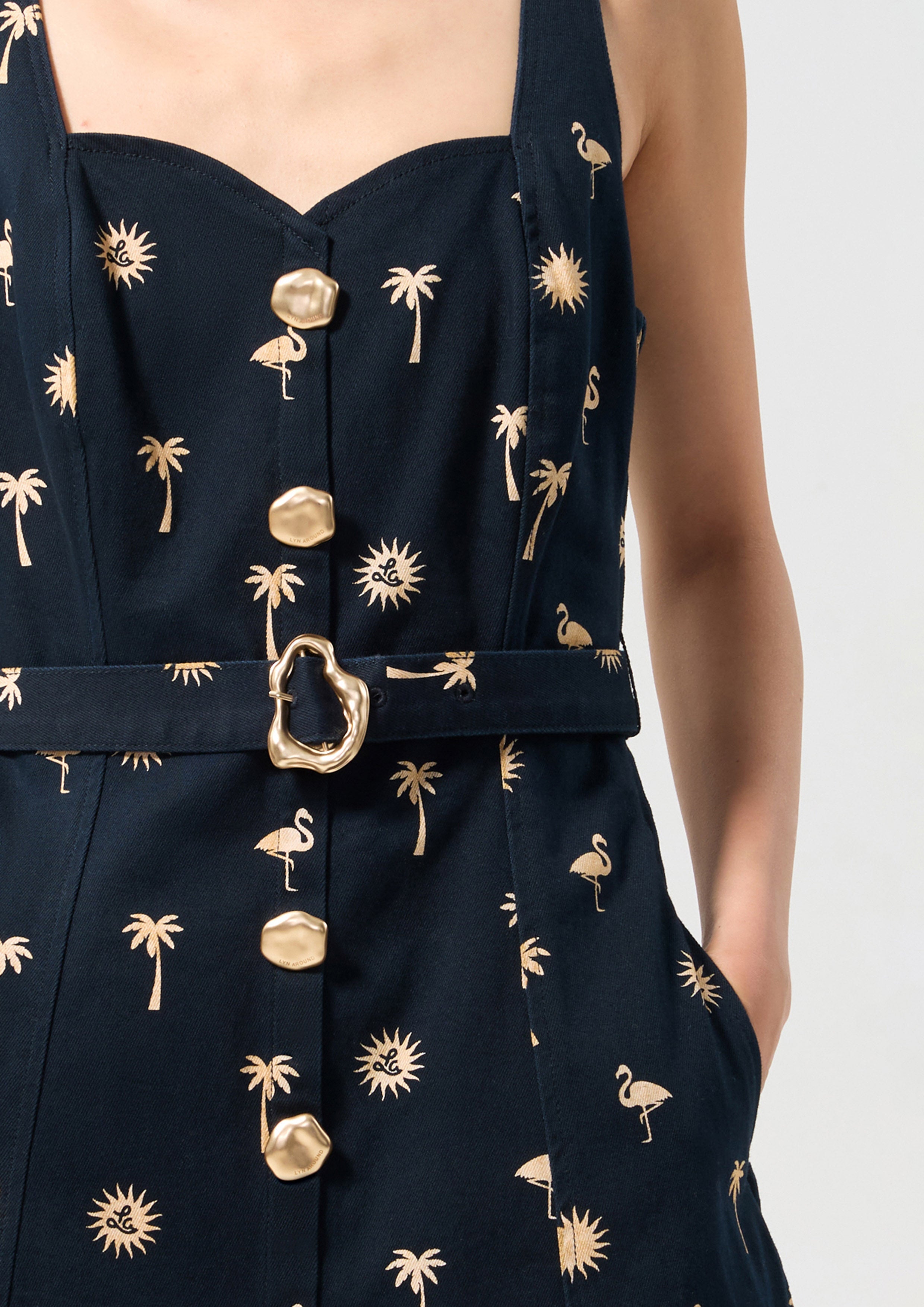 Embroidered Mini Dress Palm Spring