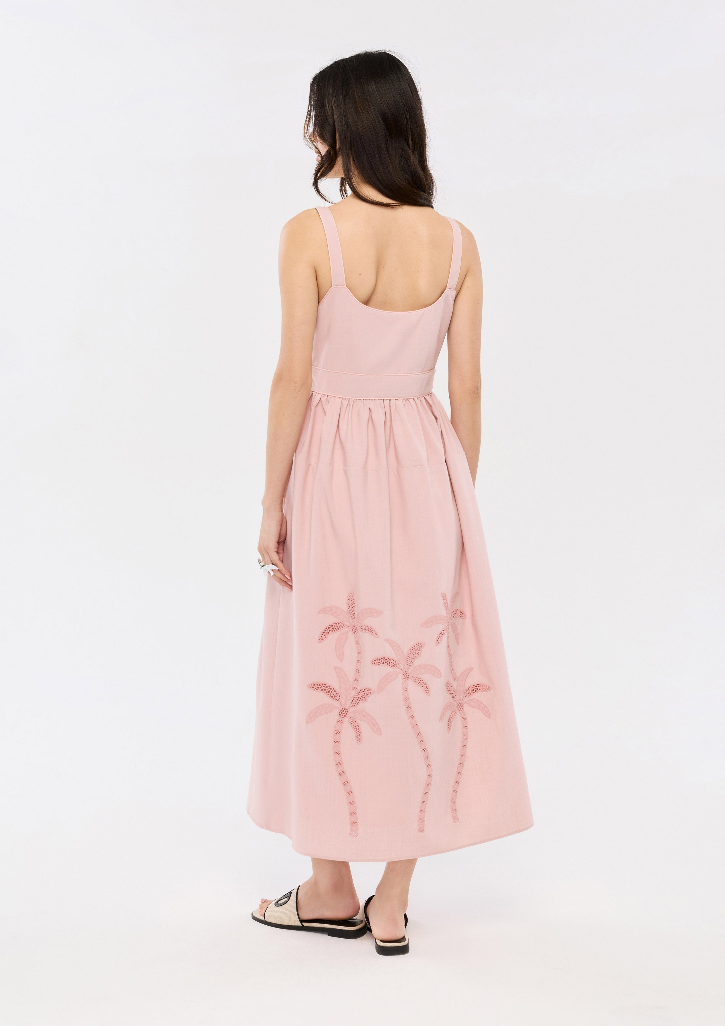 Floral Embroidered Cami Midi Dress Oasis