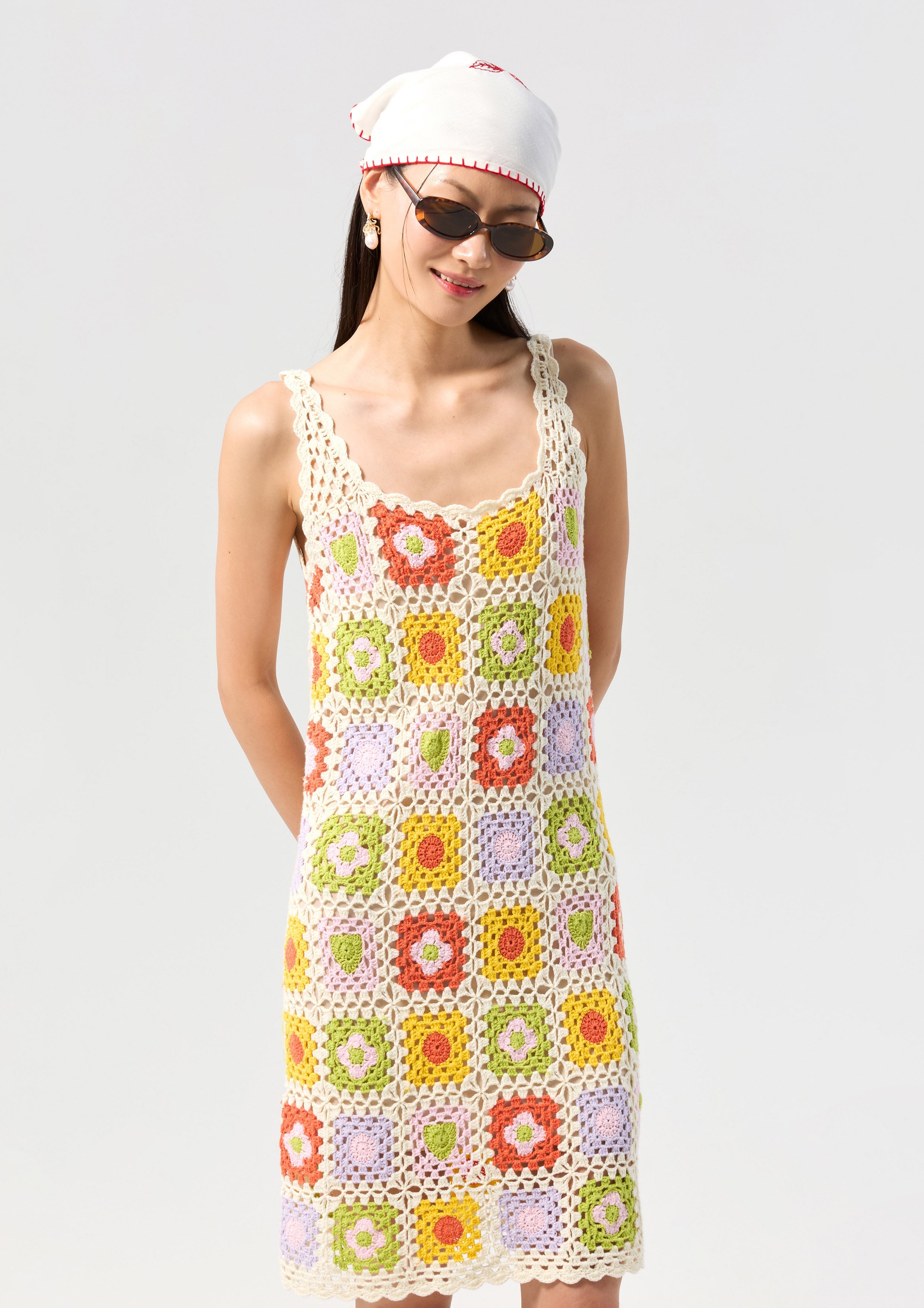 Crochet Cami Mini Dress Oasis