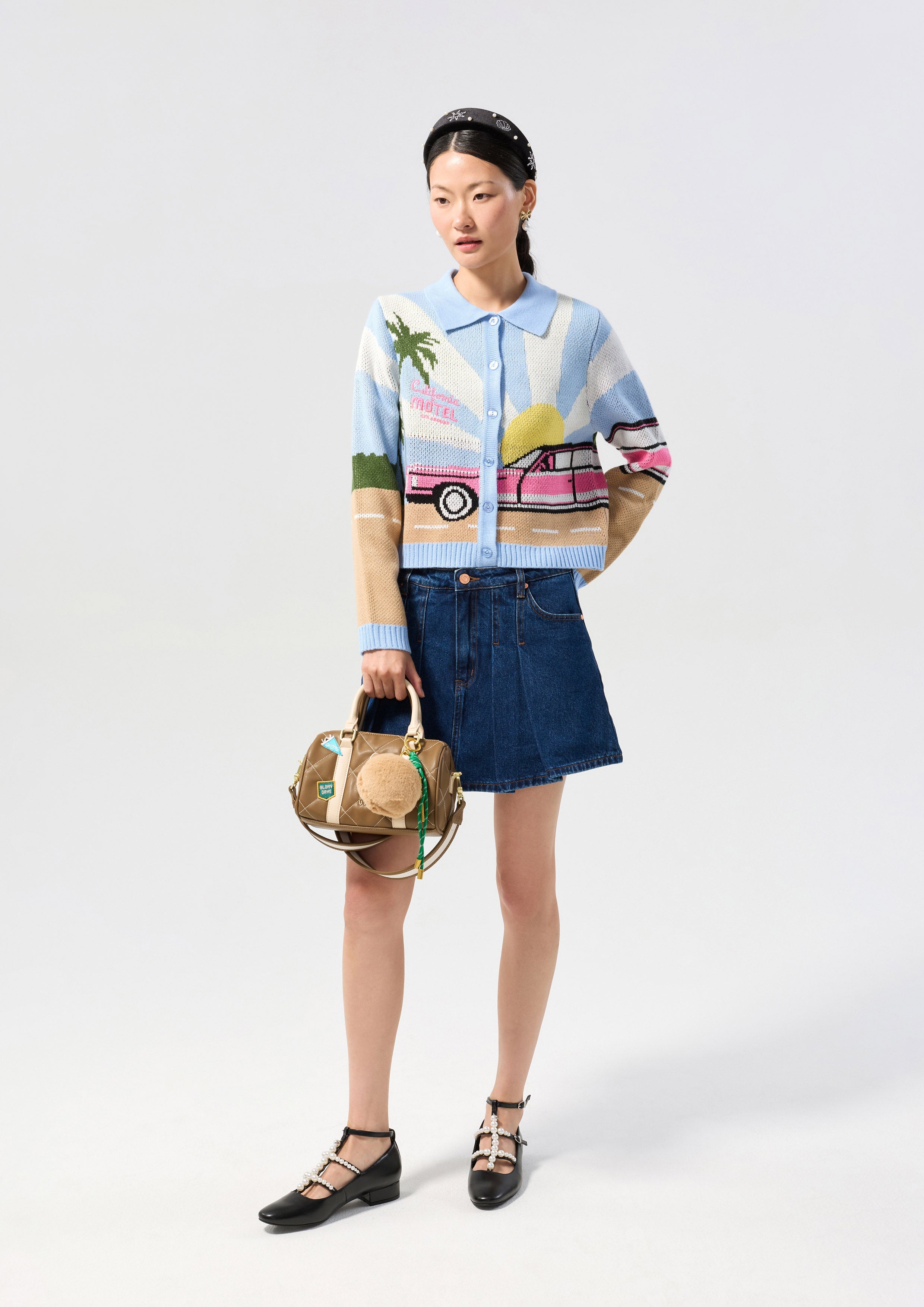 Knitted Long Sleeve Cardigan Palm Spring