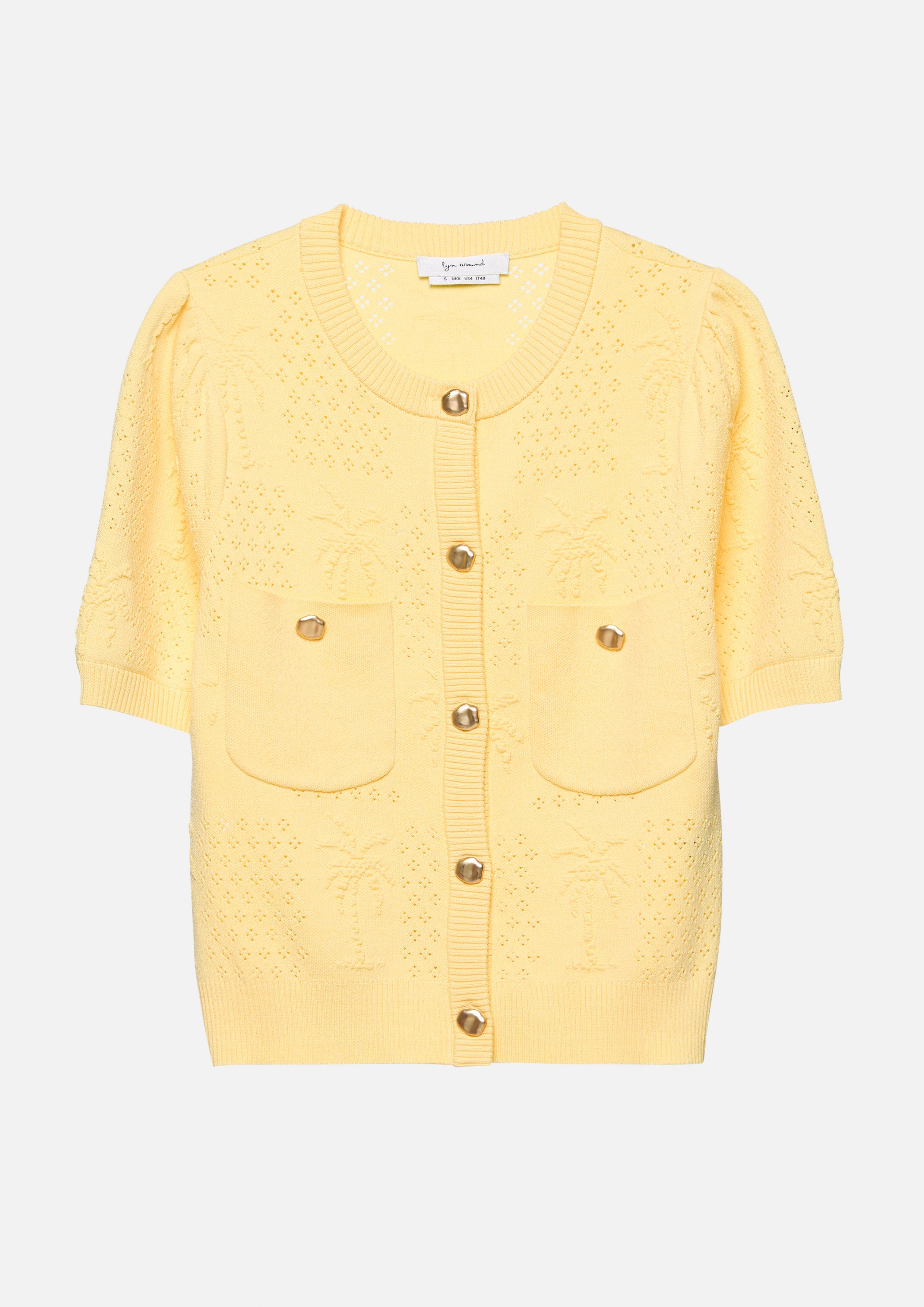 Knitted Short Sleeve Top Palm Spring