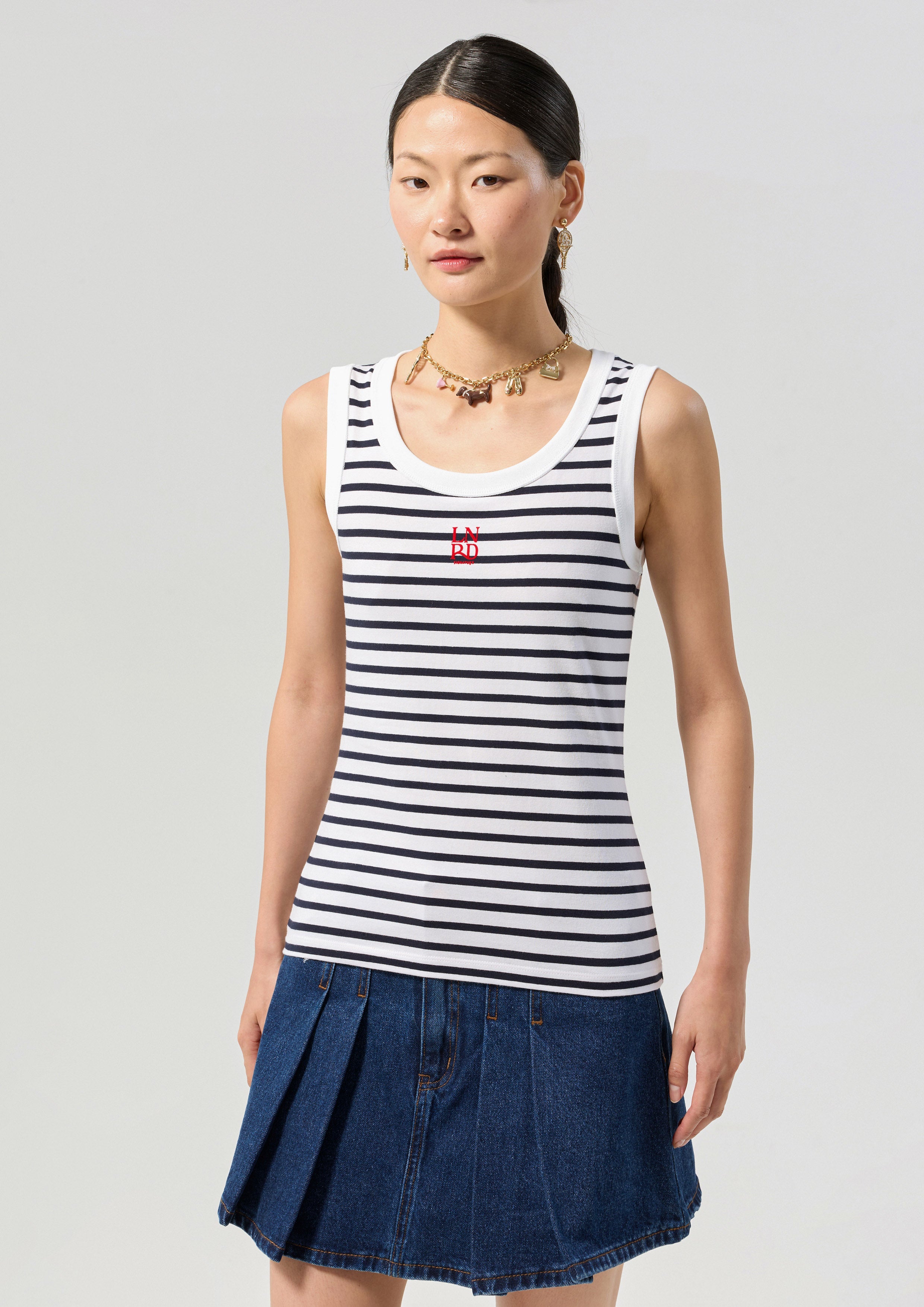 Logo Stripe Tank Top LNRD Signature