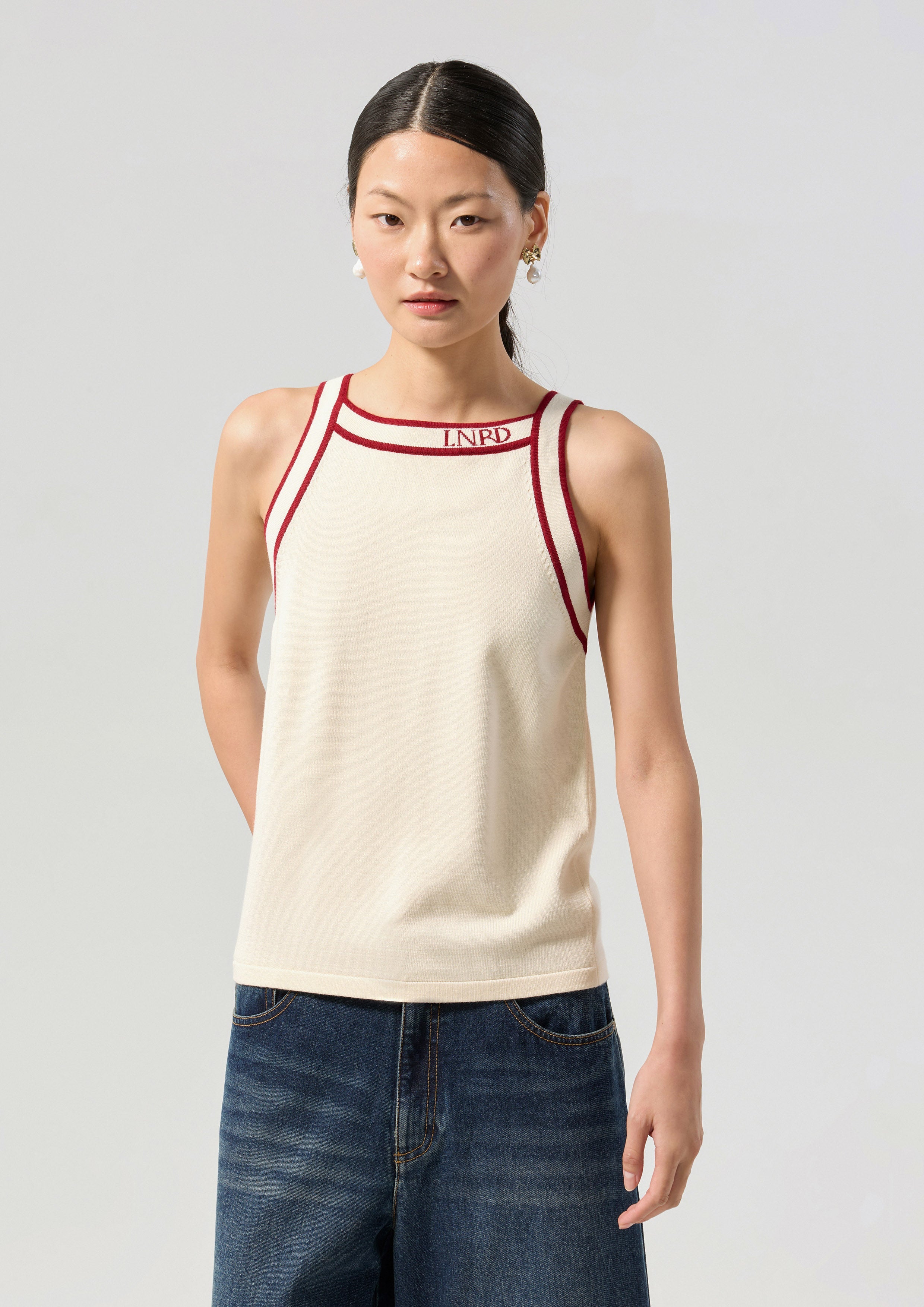 เสื้อกล้ามผ้านิตปักโลโก้ คอลเลกชัน Califonia Yacht Club