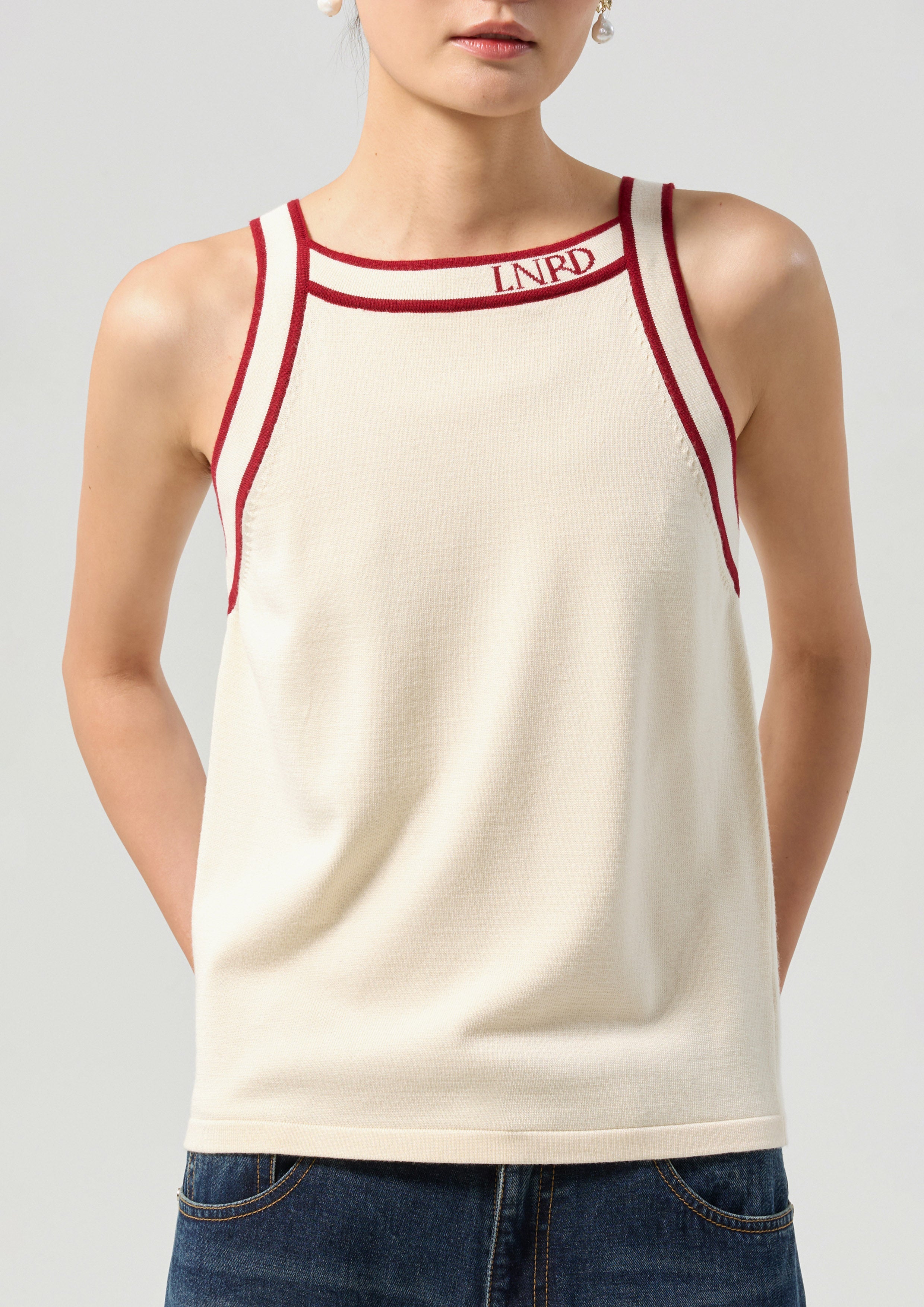 เสื้อกล้ามผ้านิตปักโลโก้ คอลเลกชัน Califonia Yacht Club