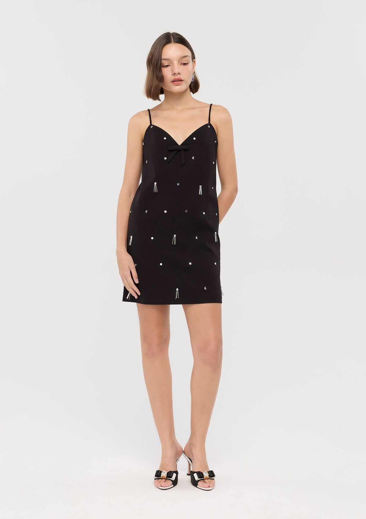 Embellished Cami Strap Mini Dress In Dream's Orbit