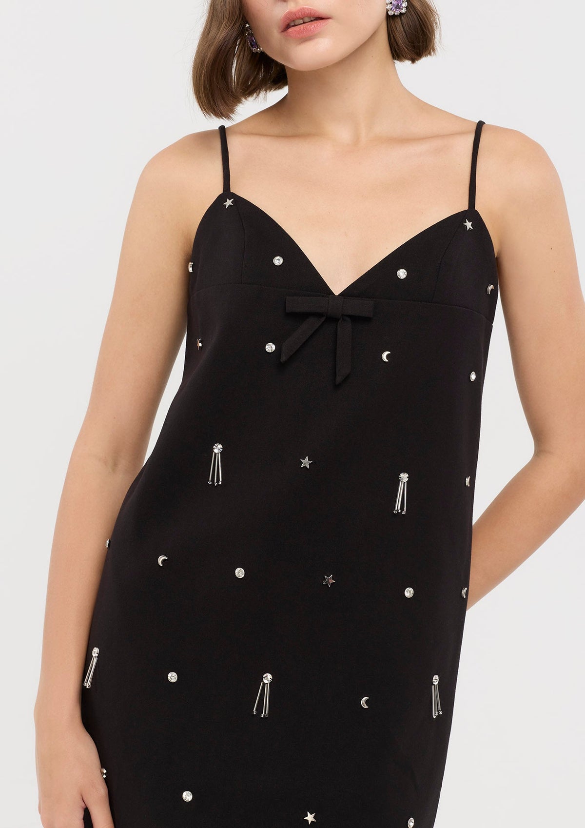 Embellished Cami Strap Mini Dress In Dream's Orbit
