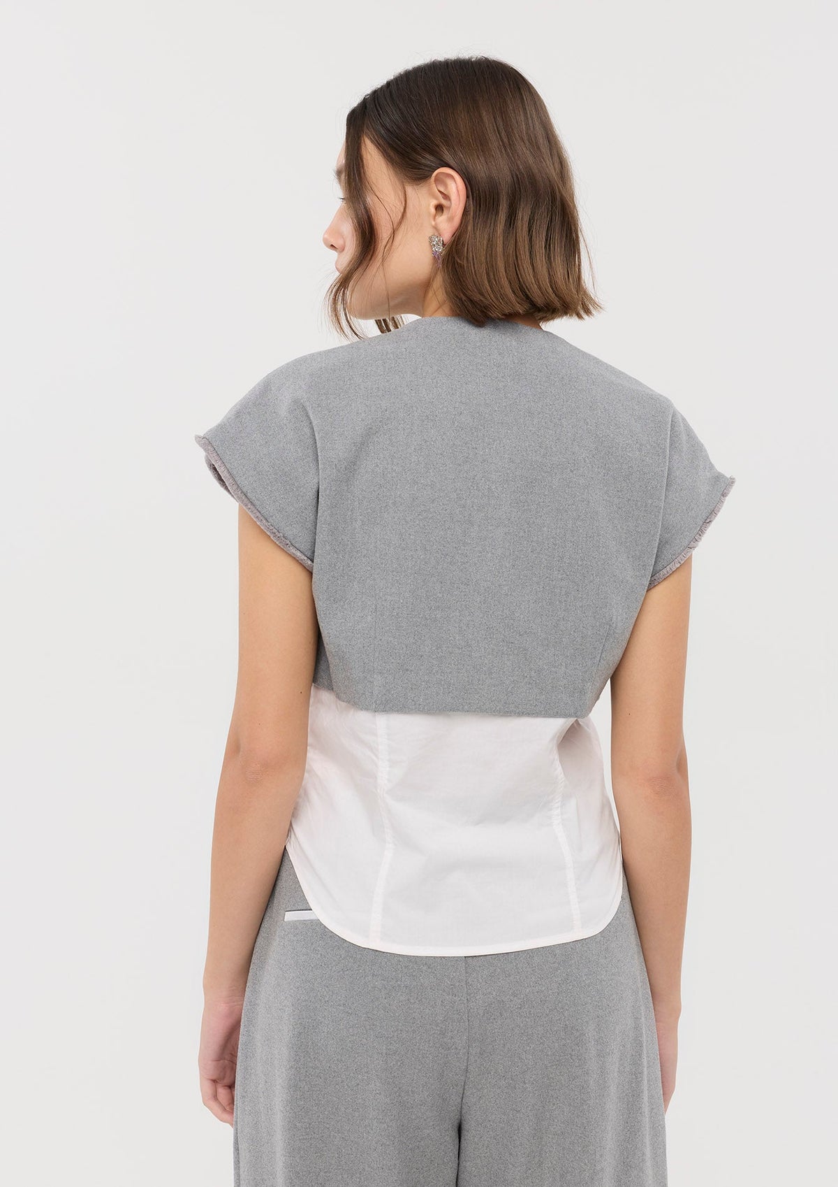 Layered Short Sleeve Blouse Cosmic Remedy