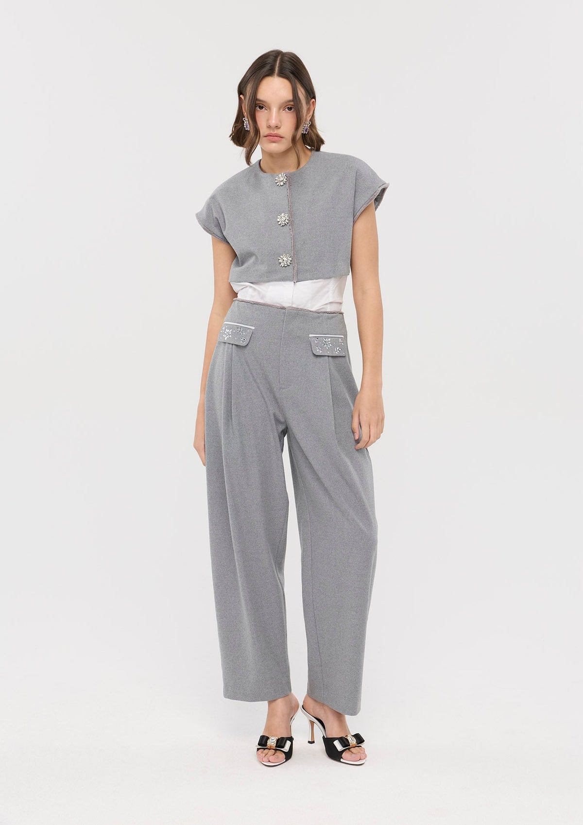 Layered Short Sleeve Blouse Cosmic Remedy