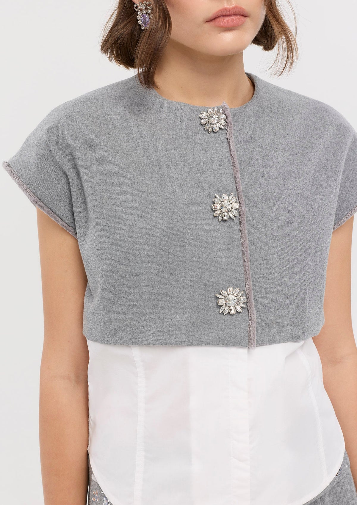 Layered Short Sleeve Blouse Cosmic Remedy