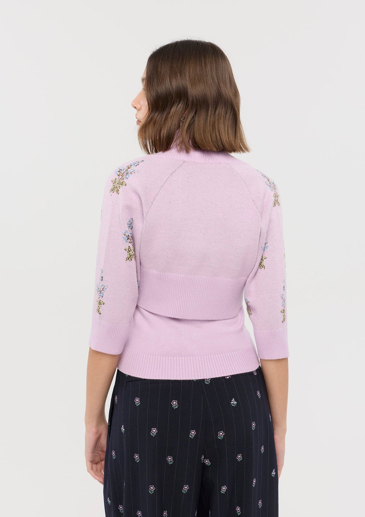Floral Knitted Long Sleeve Top Sacred Botanica