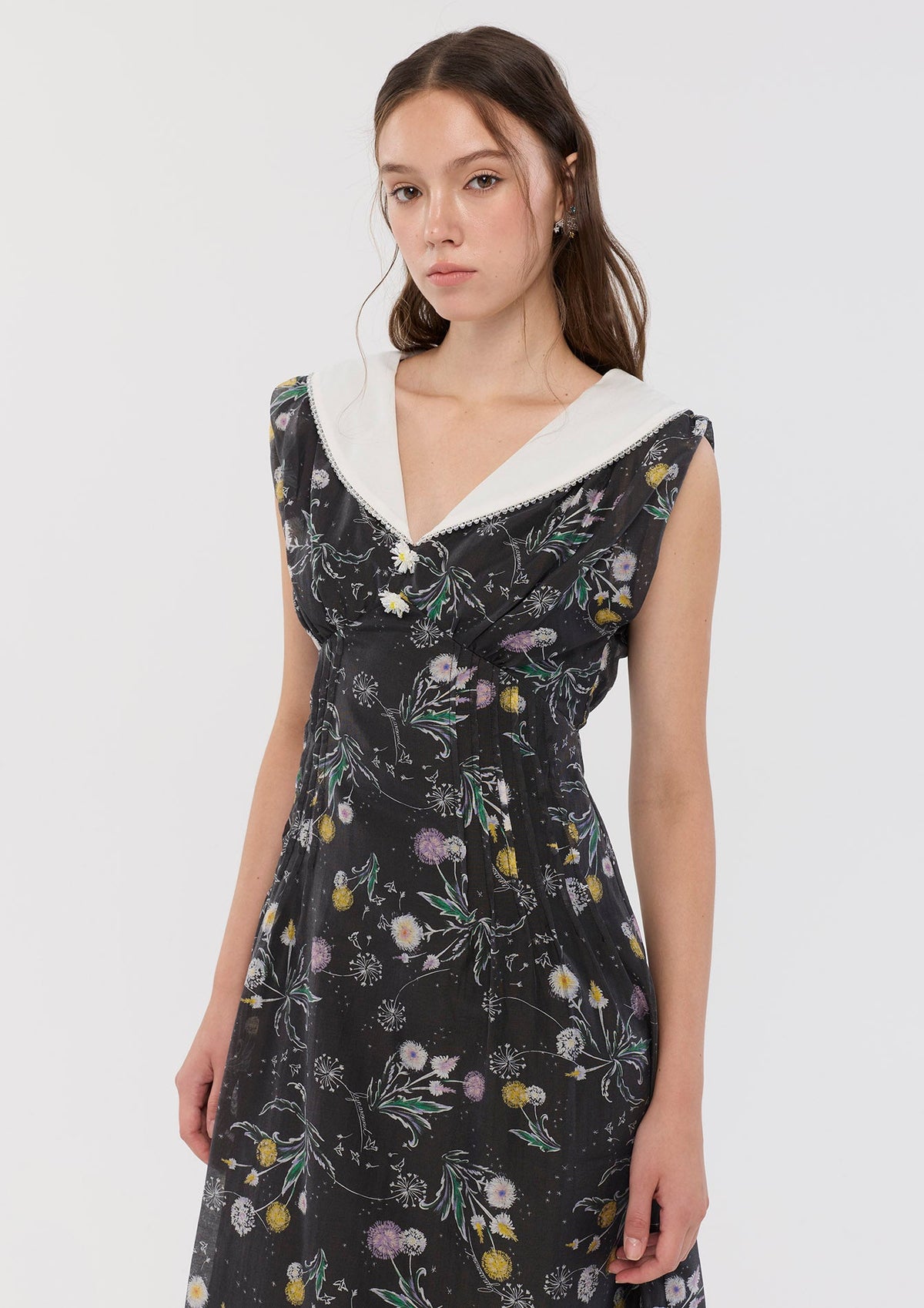 Print Sleeveless Mini Dress Sacred Botanica