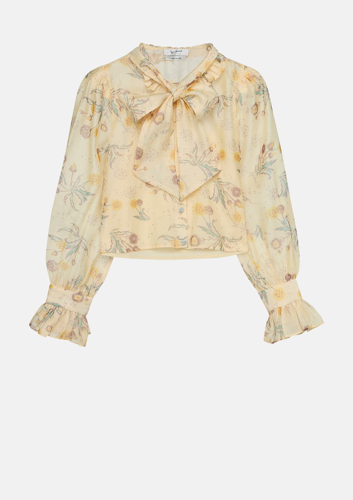 เสื้อเบลาส์แขนยาวพิมพ์ลาย คอลเลกชัน Sacred Botanica