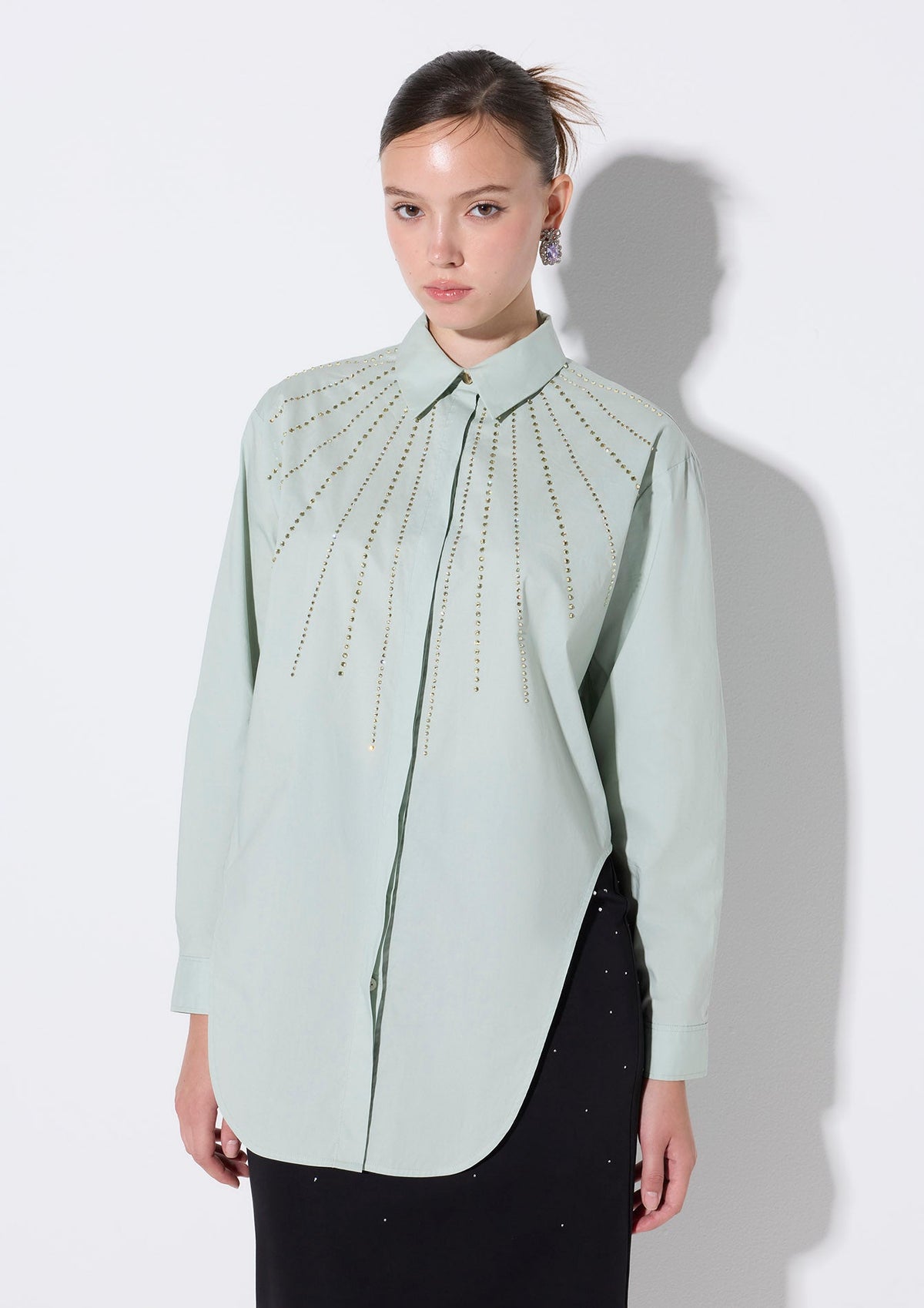 Hotfix Curve Cut Shirt Crystal Habit