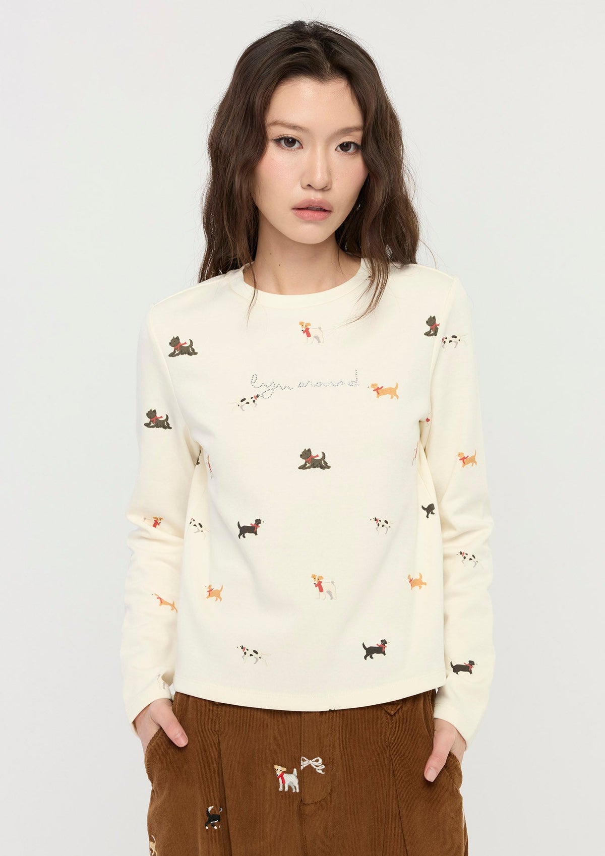 เสื้อคอกลมลายสุนัข คอลเลกชัน Holiday Sweetheart