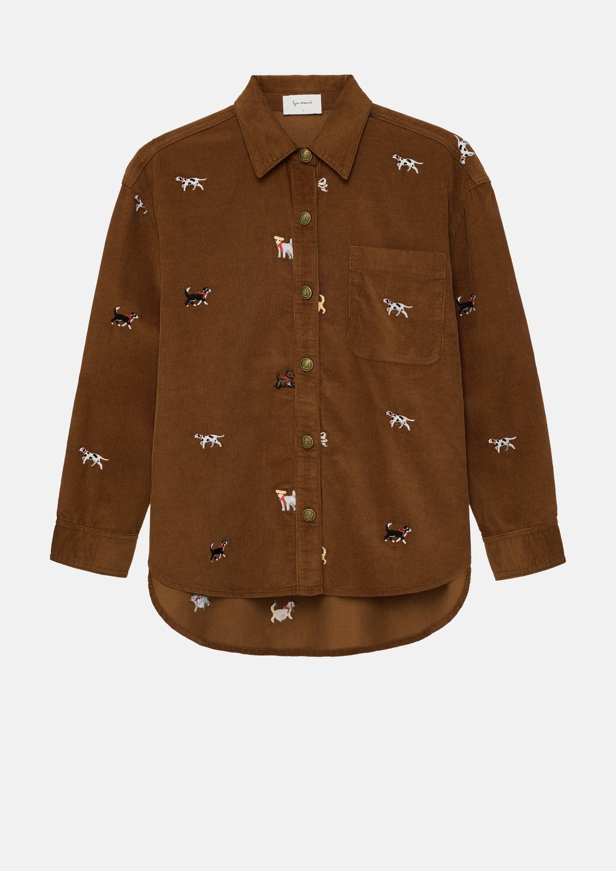 เสื้อเชิ้ตแขนยาวลายสุนัข คอลเลกชัน Holiday Sweetheart