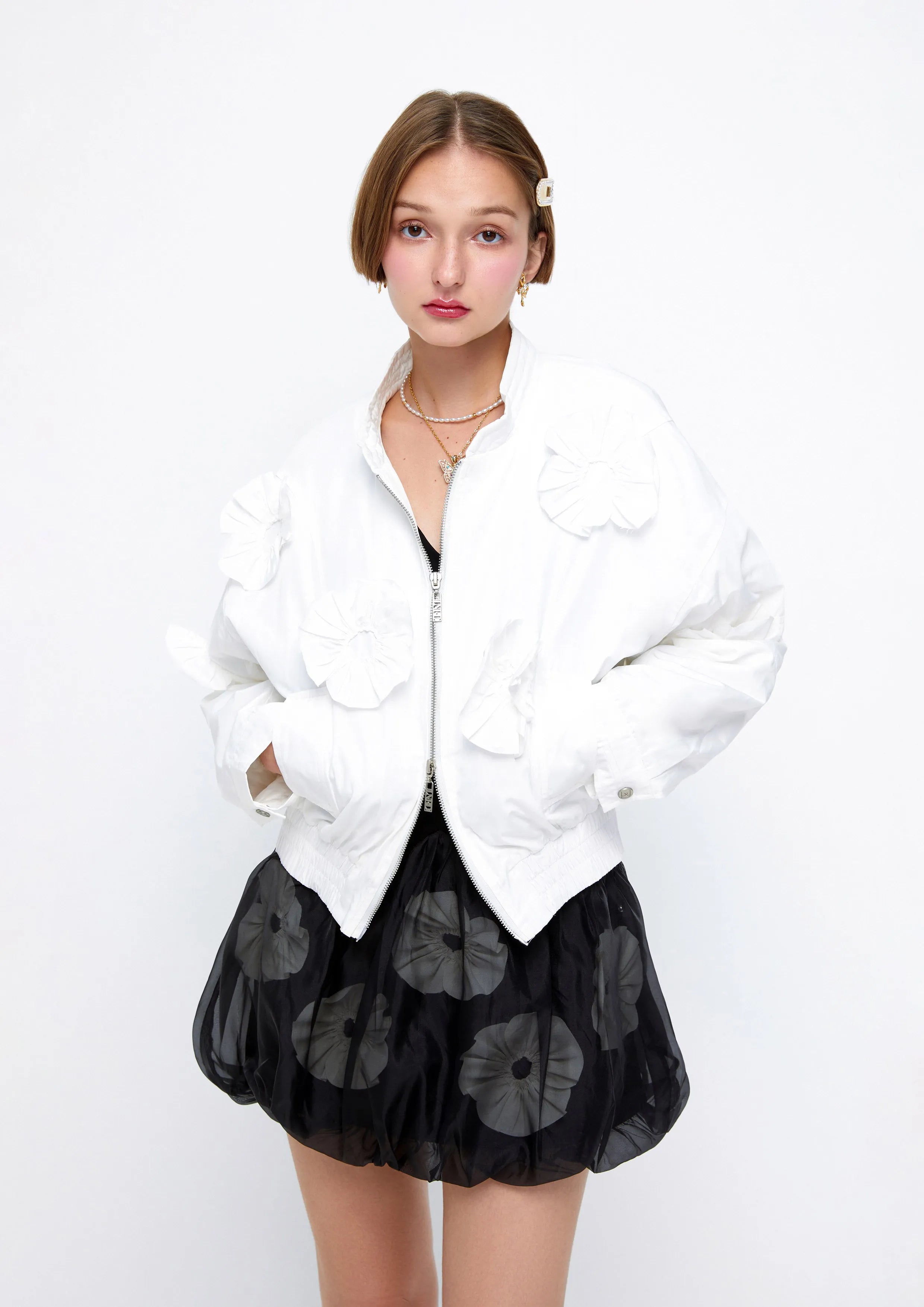 Grandwish floral bomber jacket clearance