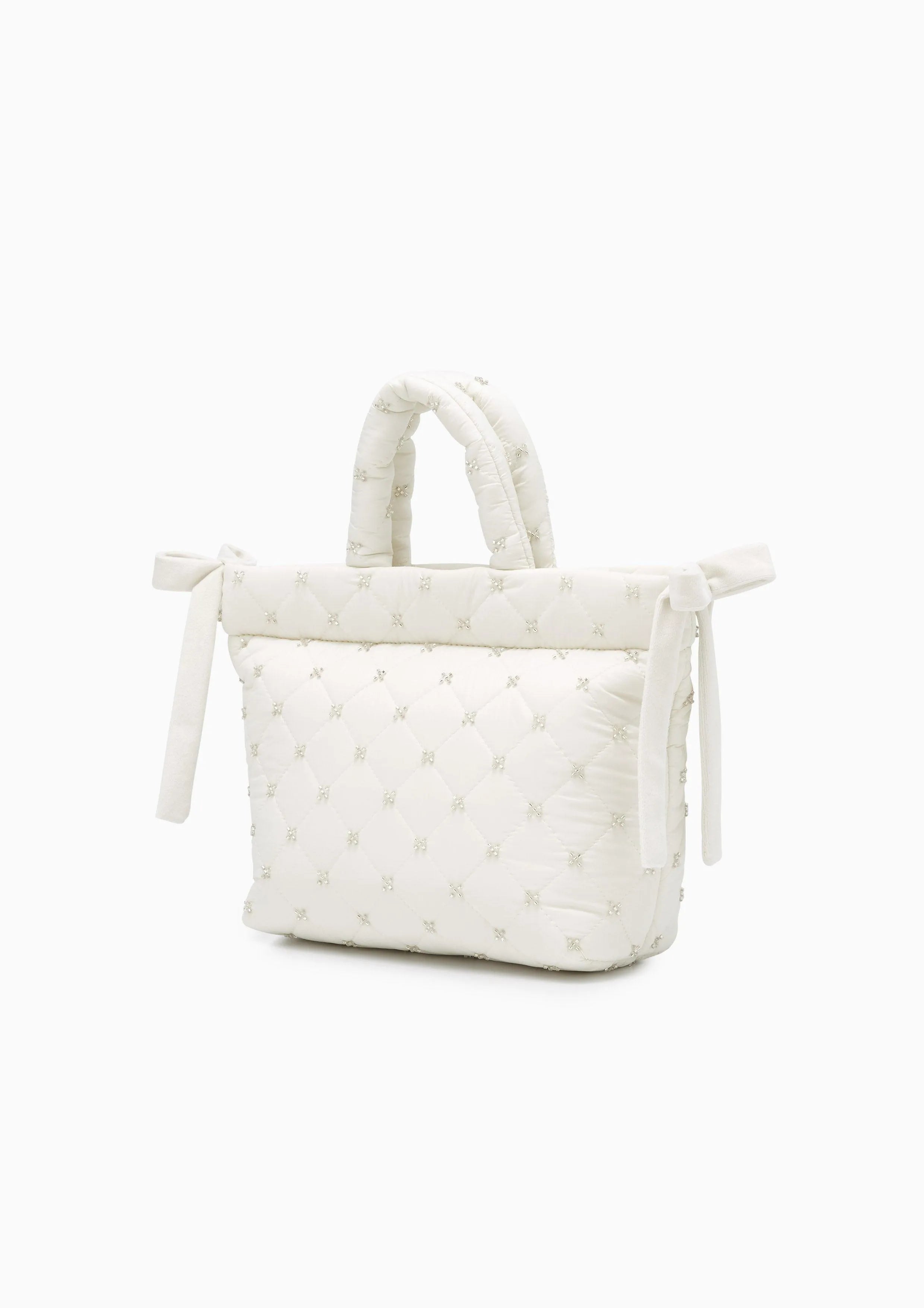 Monsur Top Handle Bag White