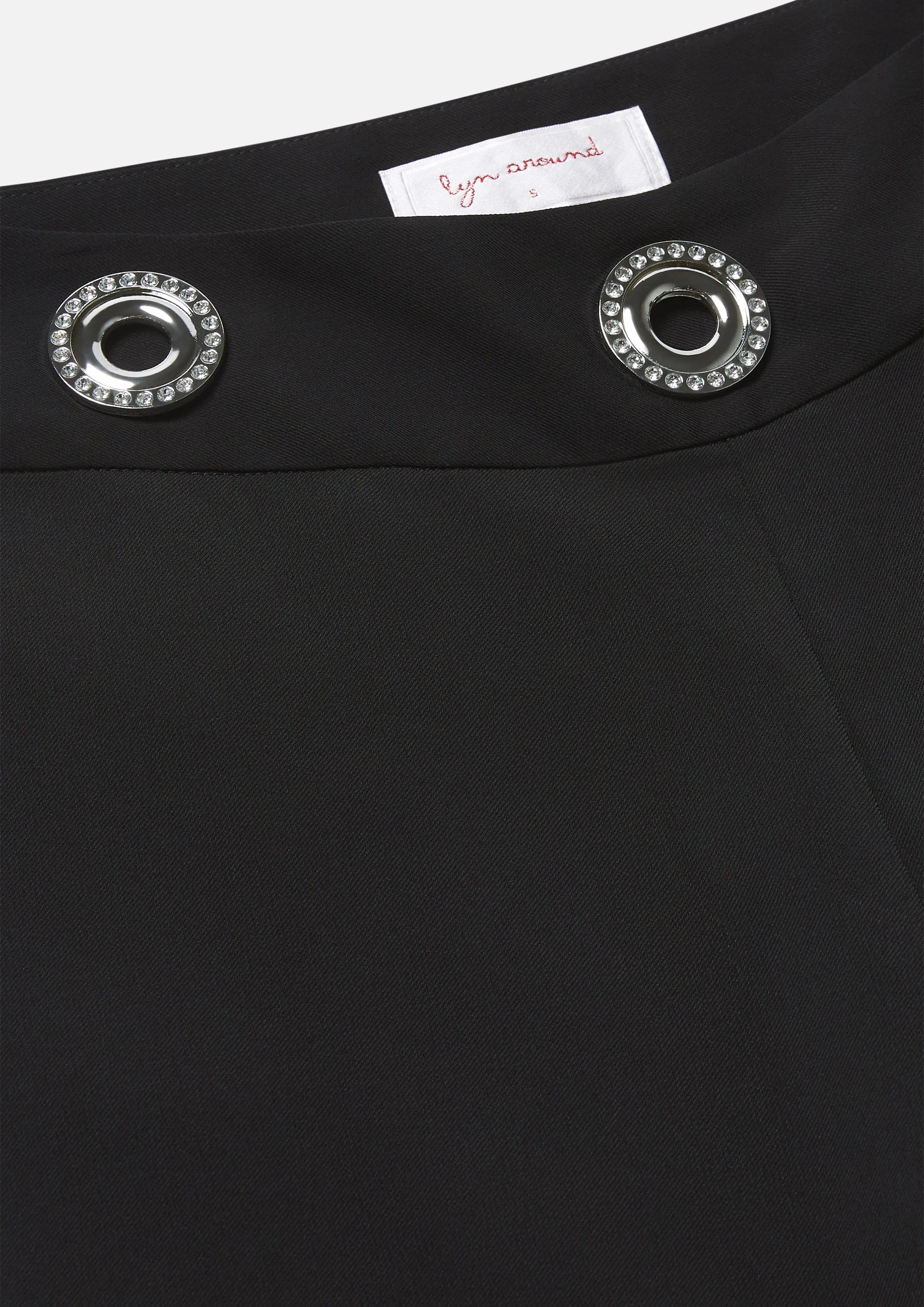 Metallic Rings Eyelet Wide-Leg Trousers Retro Rewind Collection