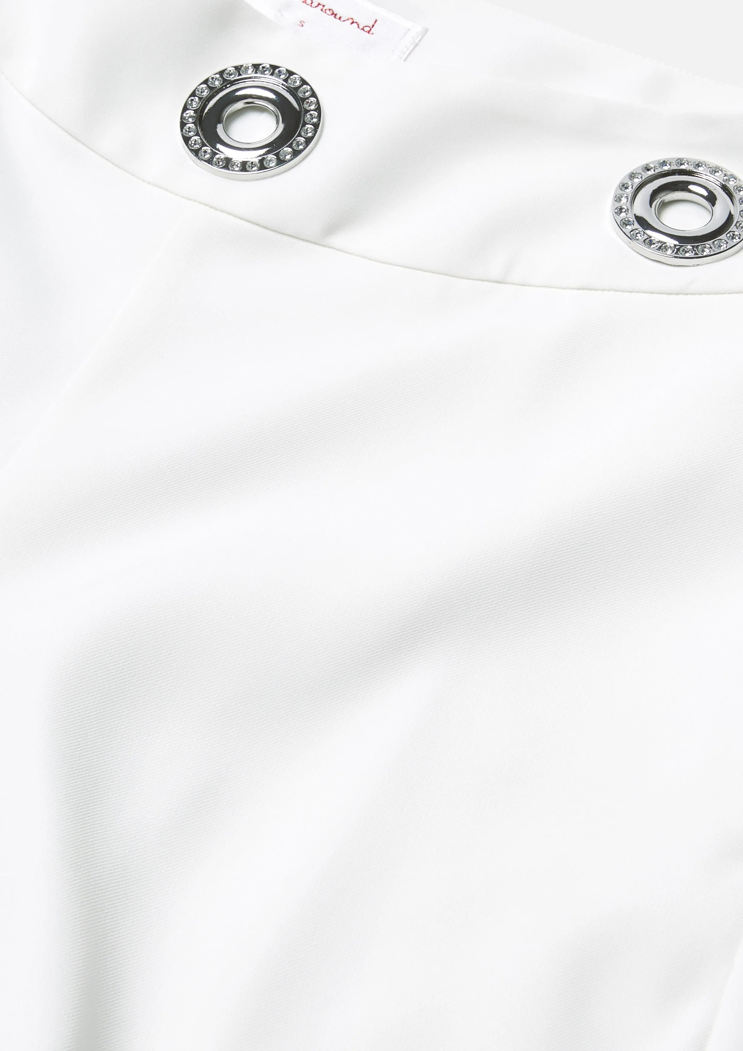 Metallic Rings Eyelet Wide-Leg Trousers Retro Rewind Collection