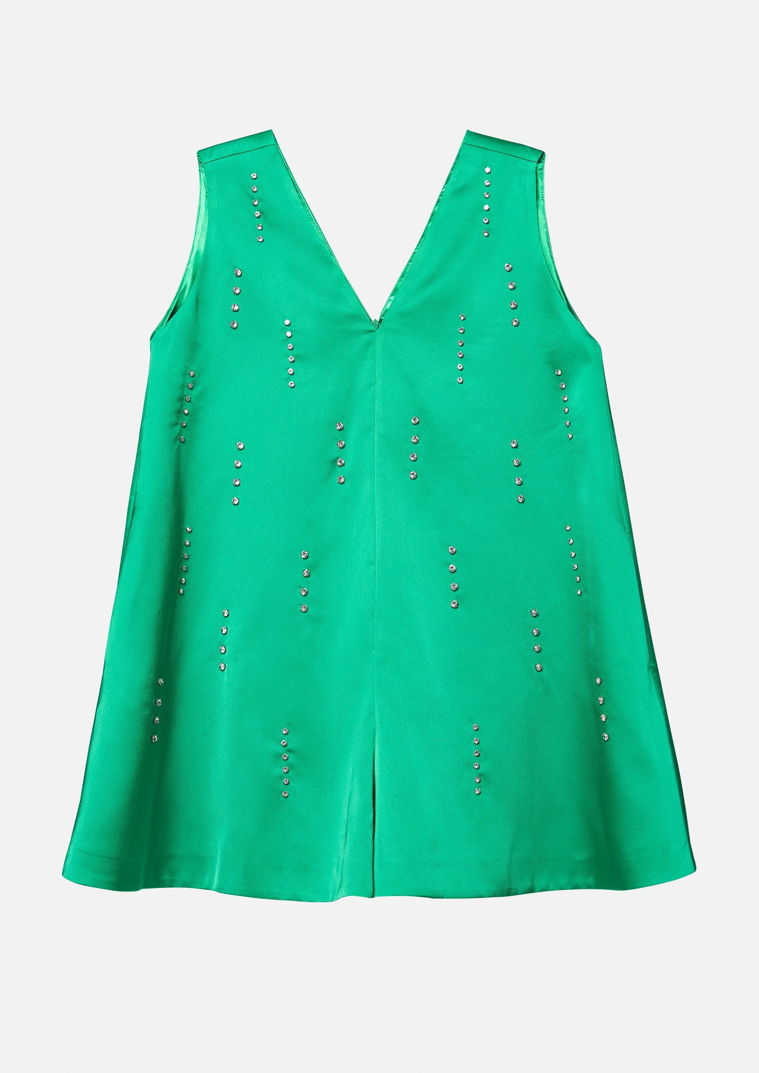 Crystal Flare Sleeveless Satin Romper Retro Rewind Collection