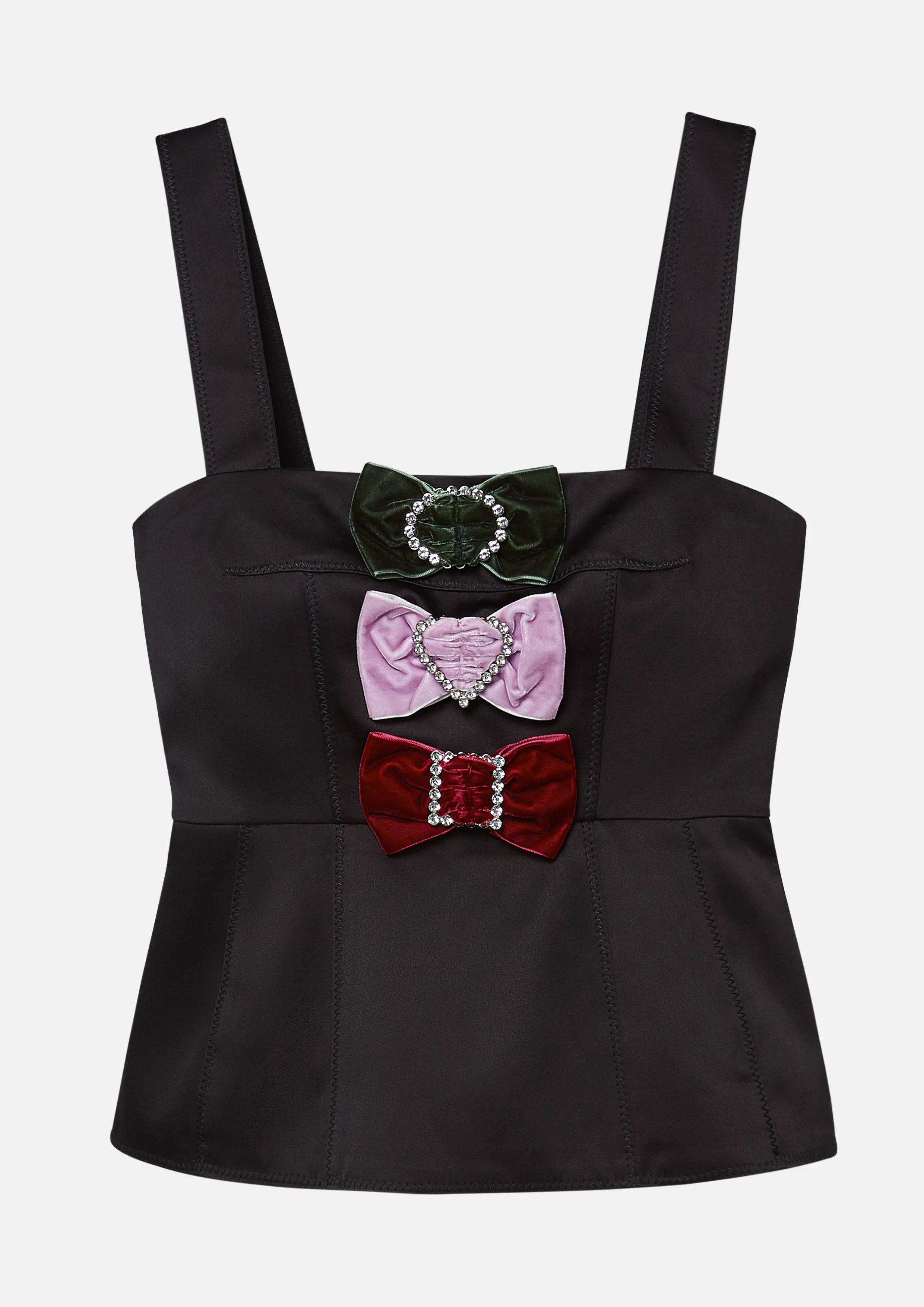 Crystal Velvet Bow Tank Top Retro Rewind Collection