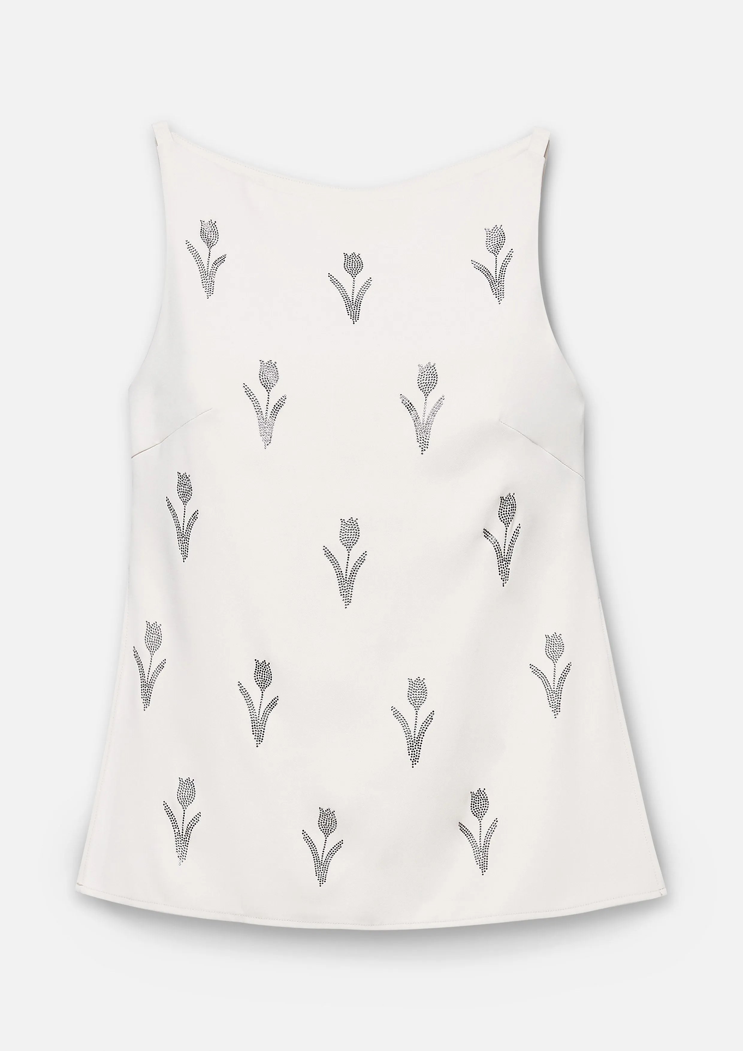 เสื้อเบลาส์แขนกุดปักเลื่อมลายดอกทิวลิป คอลเลกชัน The Prom Queen 2