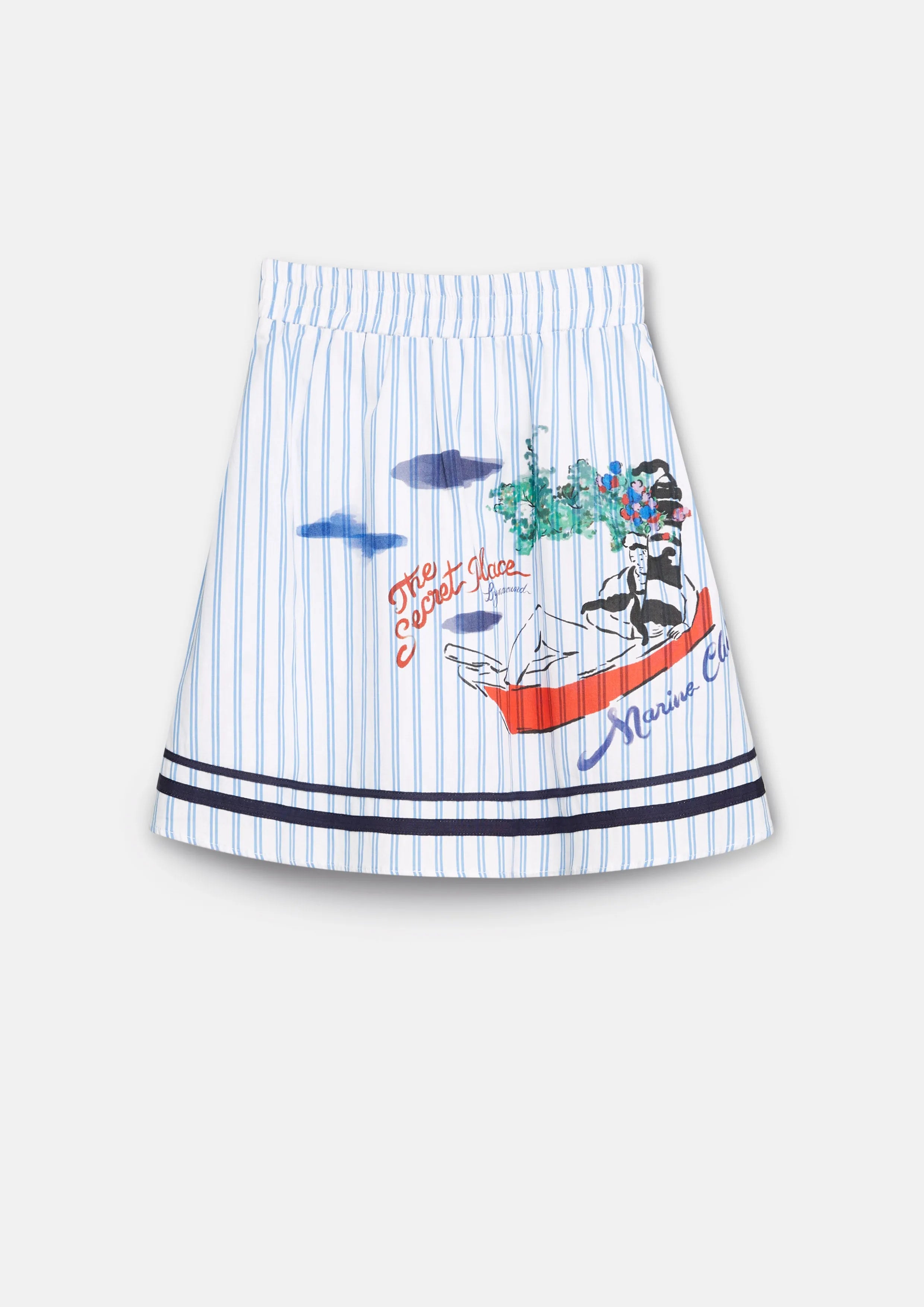 Nautical Maritime Stripe Mini Skirt For Girls The Secret Place