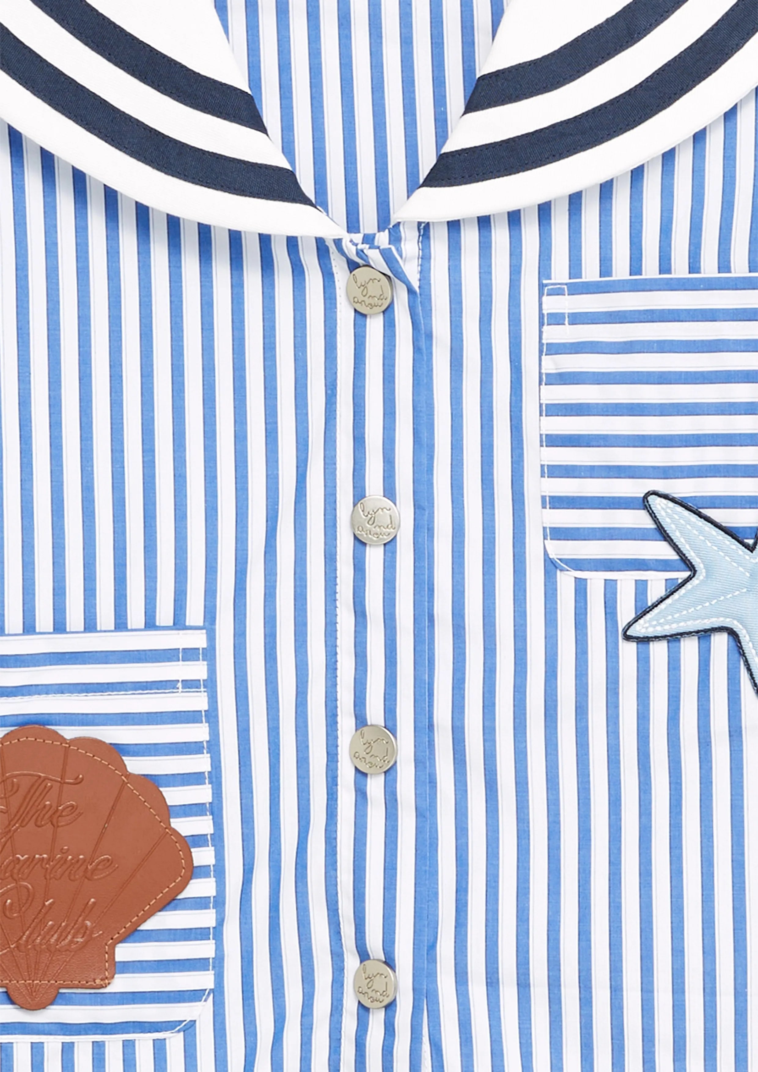 Marine Sailor Crop Jacket For Girls The Secret Place