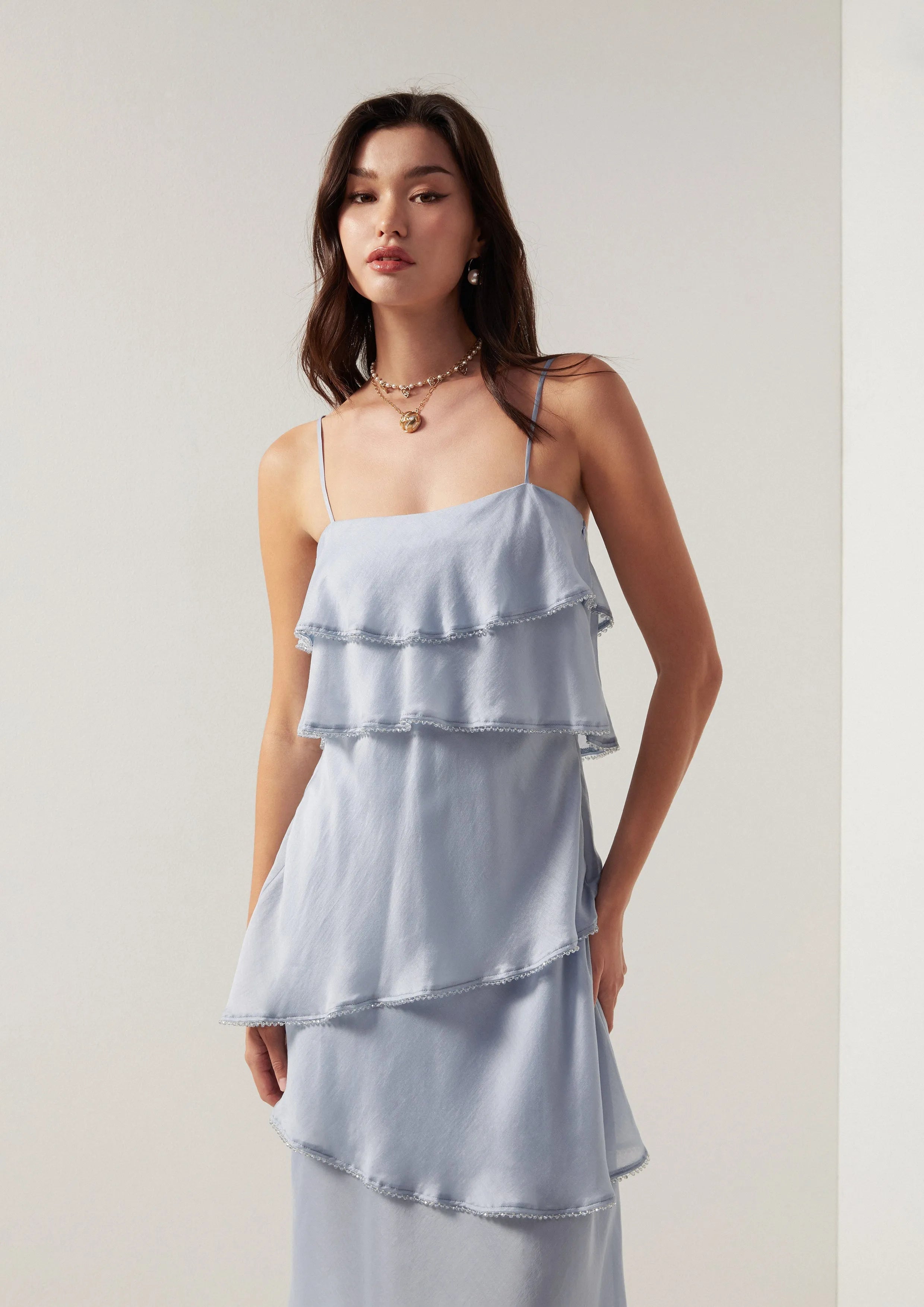 Cascade Tiered Maxi Dress