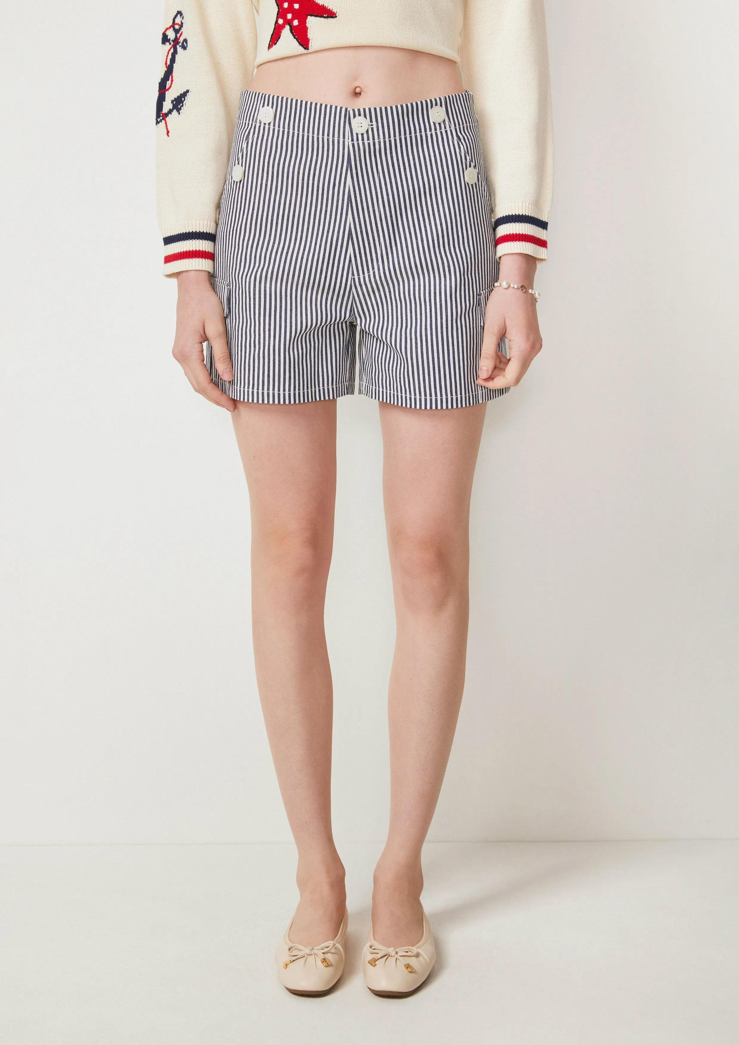 Nautical Maritime Stripe Shorts The Secret Place